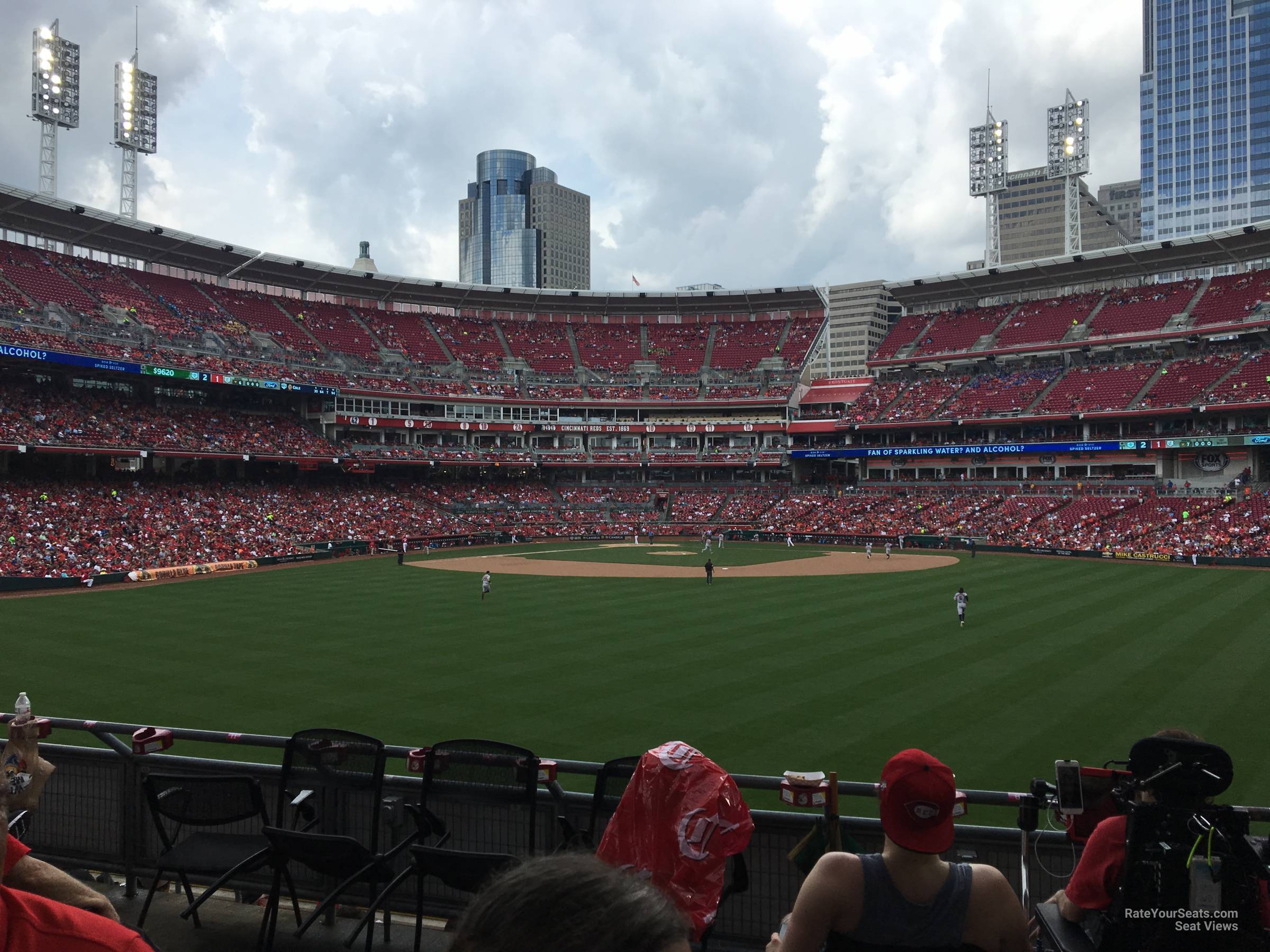 standing room only, row ga seat view  for baseball - great american ball park