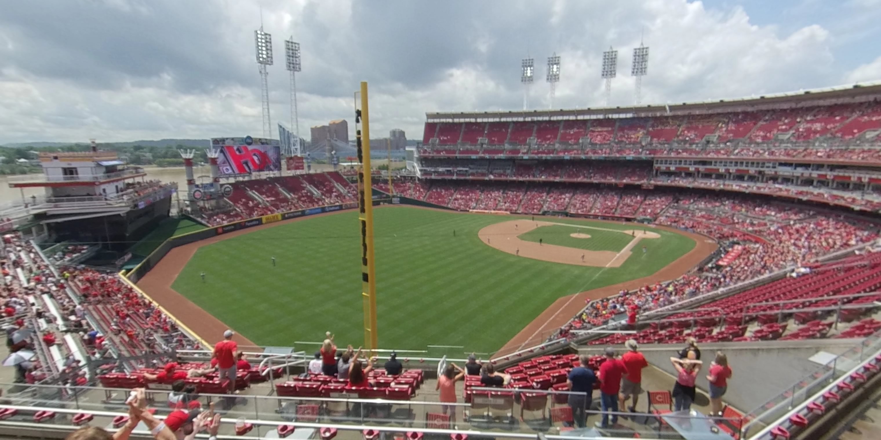 fioptics district panoramic seat view  for baseball - great american ball park