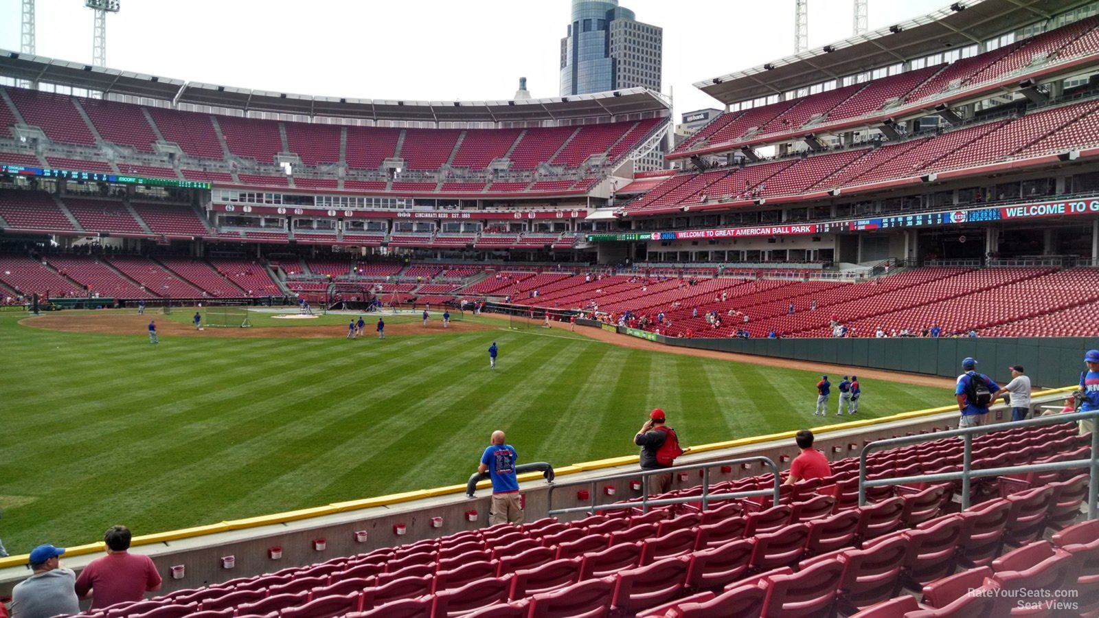 section 102, row k seat view  for baseball - great american ball park