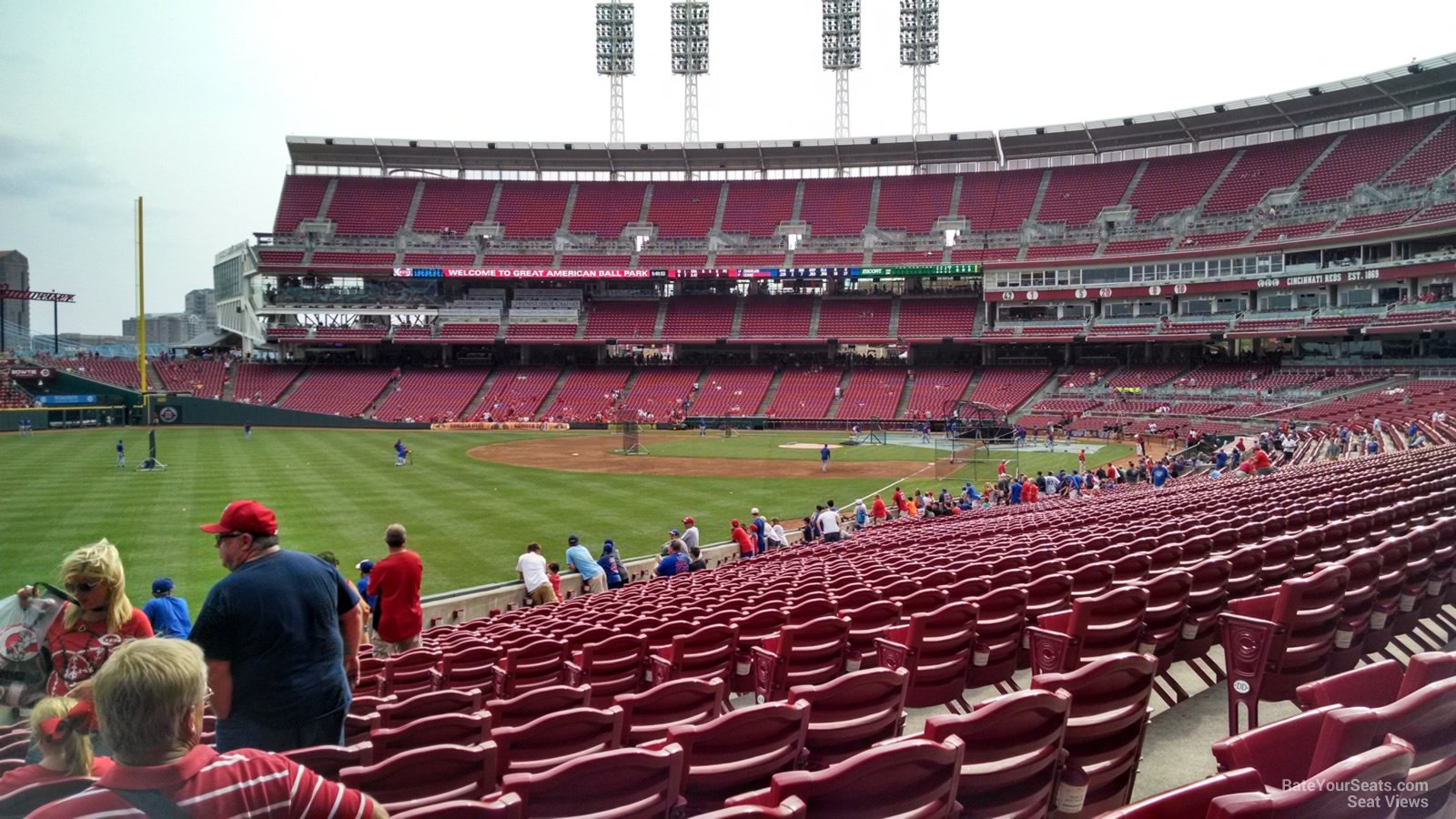 section 108, row ff seat view  for baseball - great american ball park