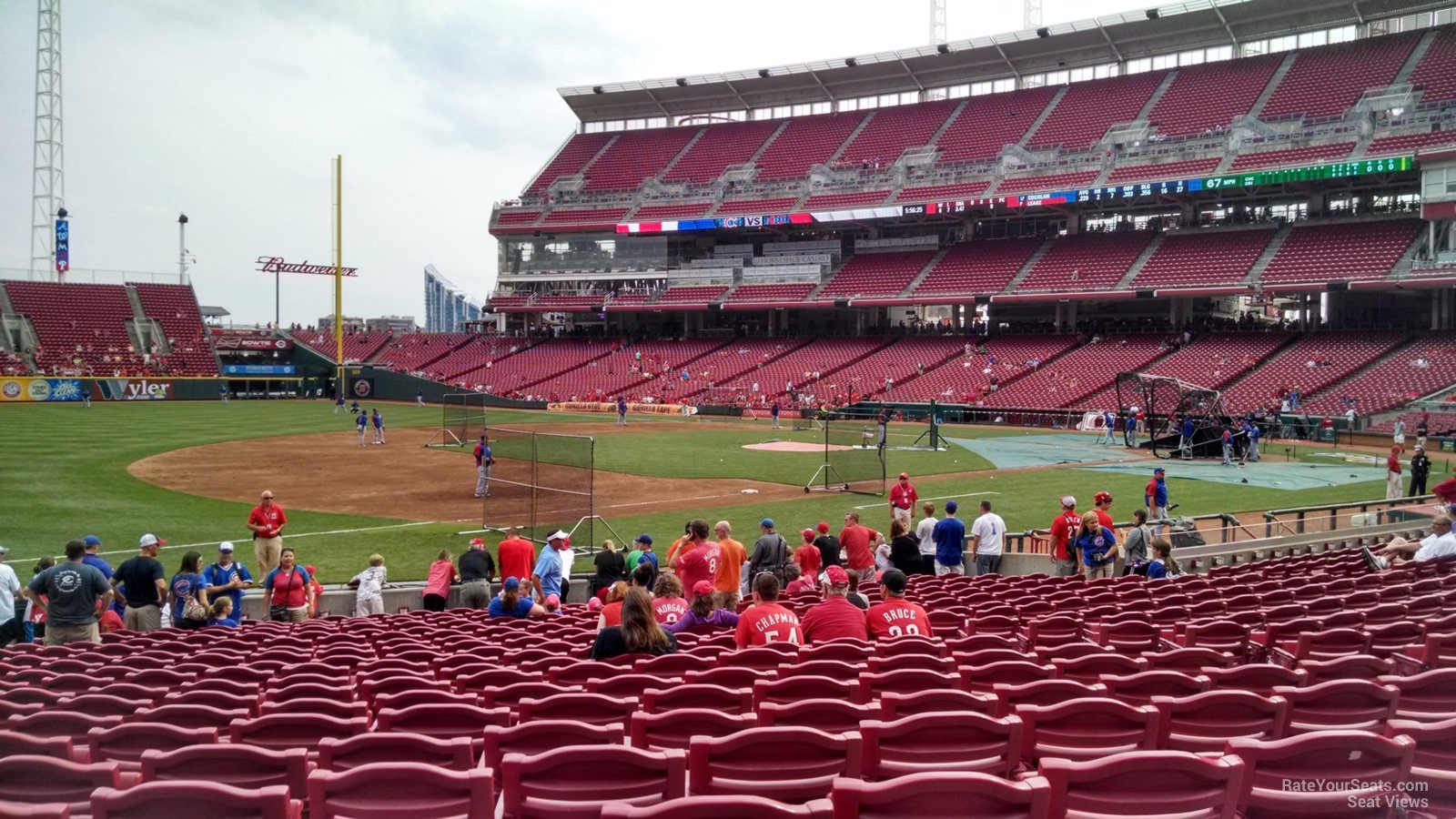 section 113, row t seat view  for baseball - great american ball park