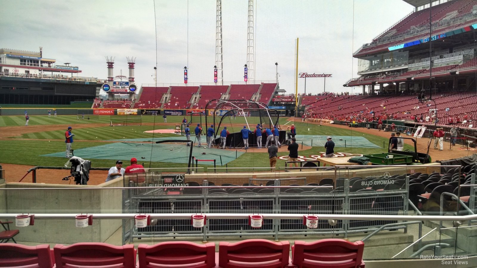 section 120, row p seat view  for baseball - great american ball park