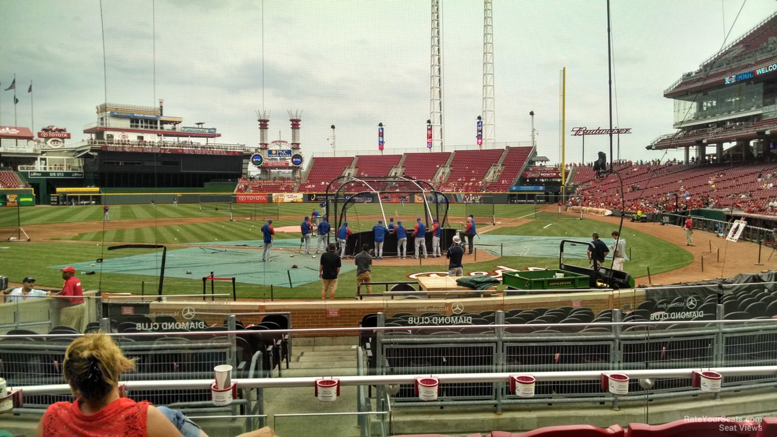 section 121, row p seat view  for baseball - great american ball park
