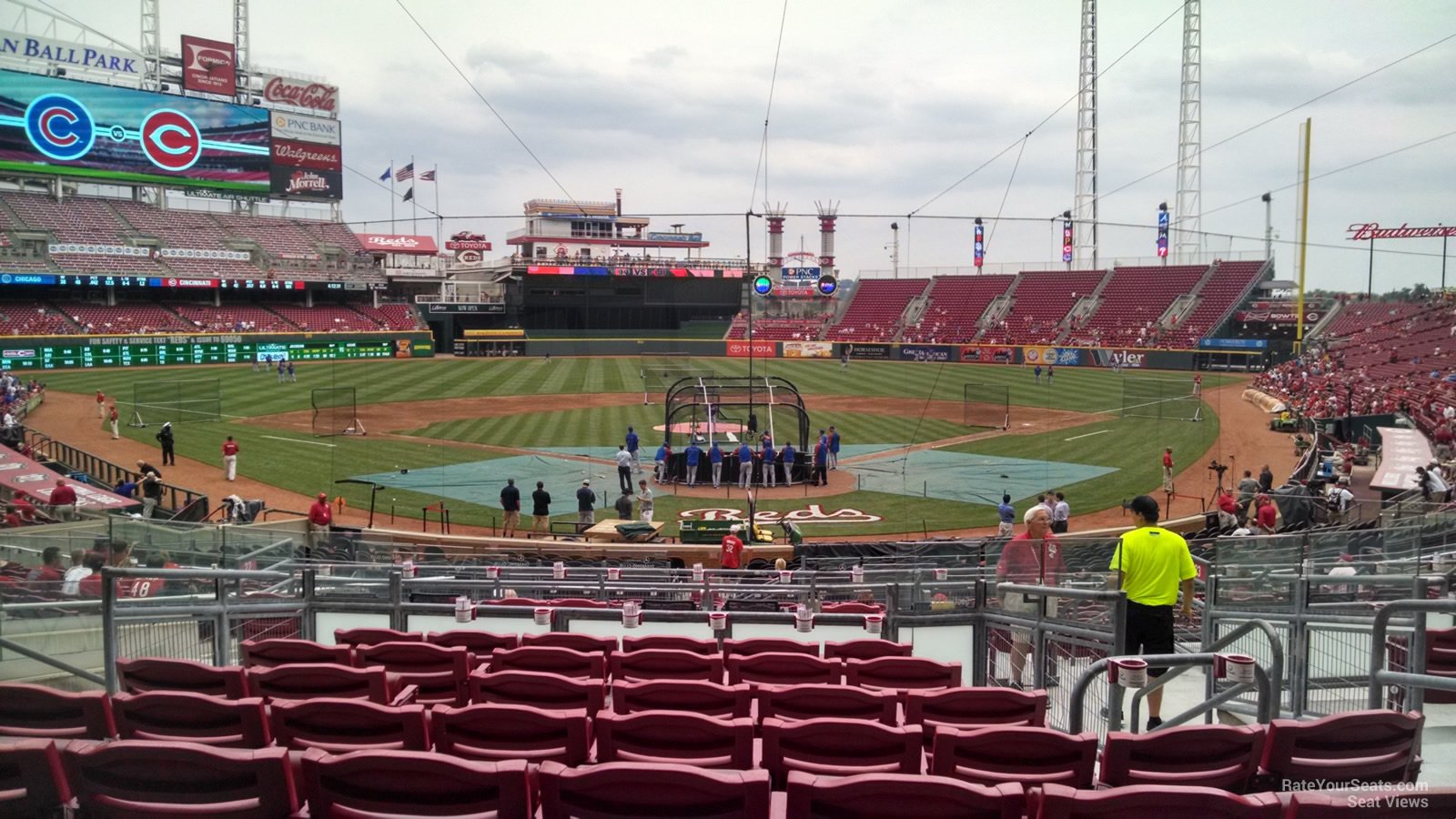 section 122, row h seat view  for baseball - great american ball park