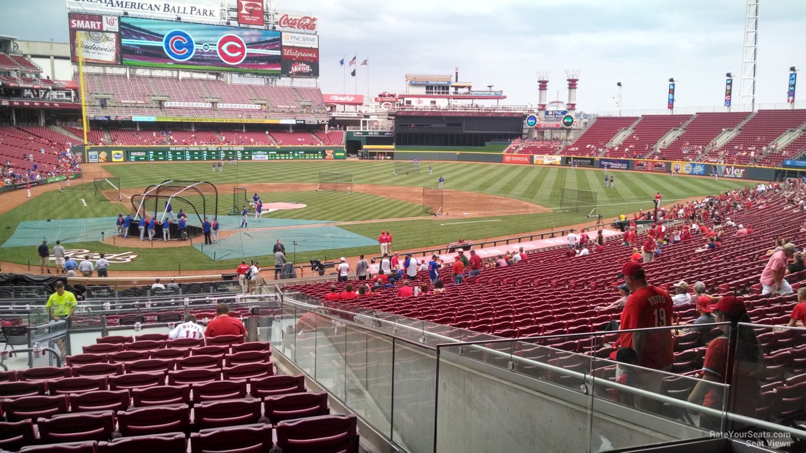 section 126, row l seat view  for baseball - great american ball park