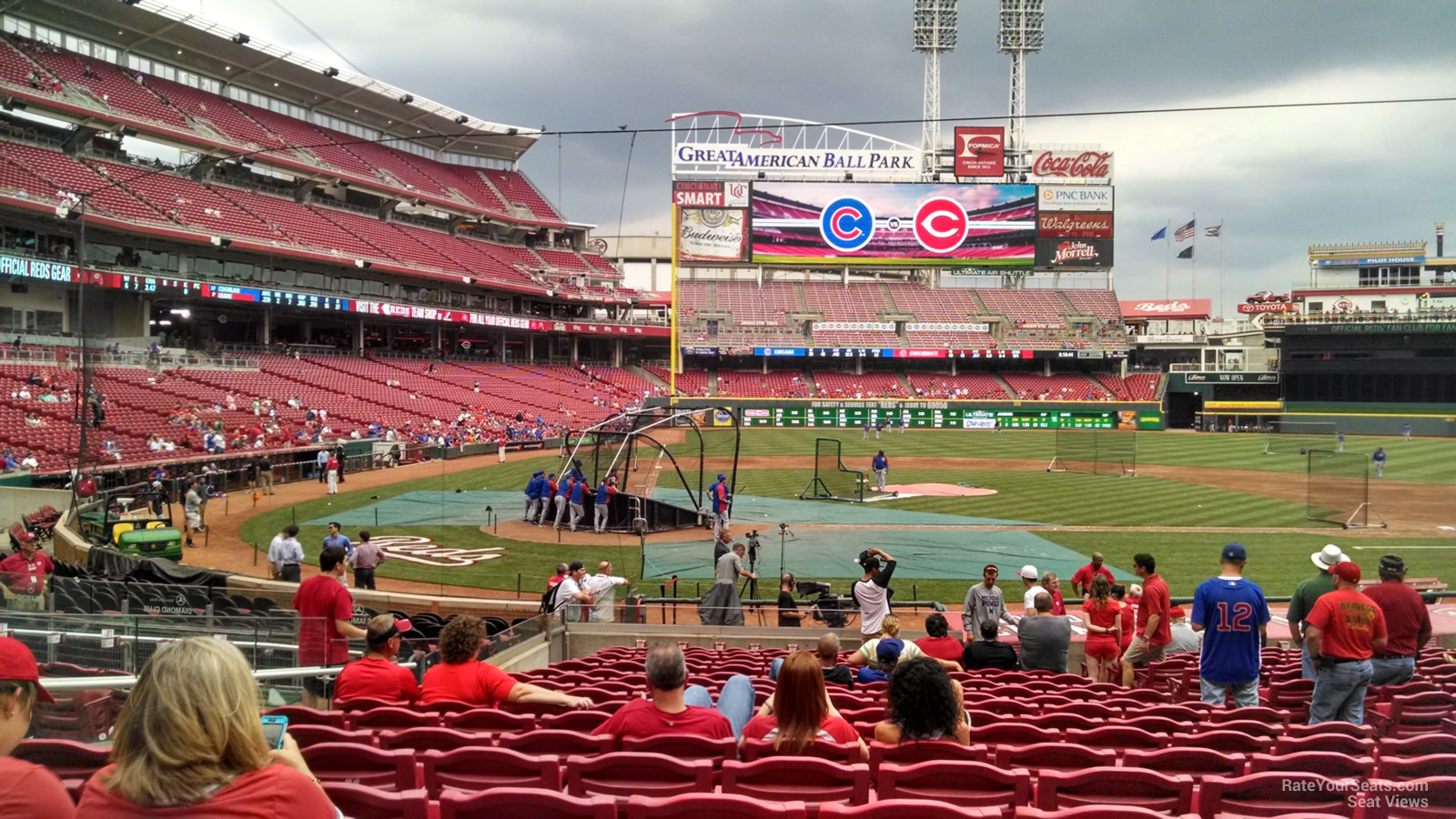 section 127, row w seat view  for baseball - great american ball park