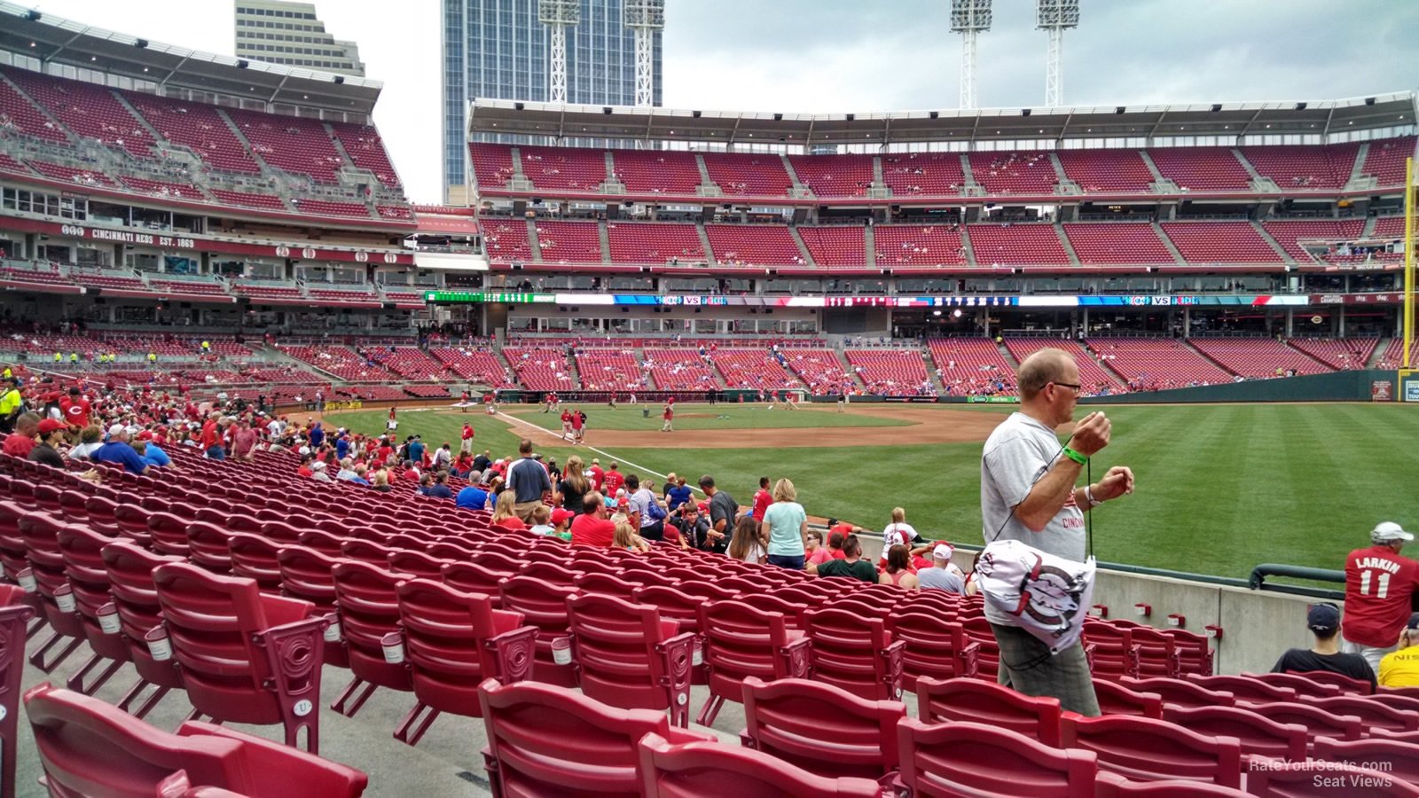 section 137, row w seat view  for baseball - great american ball park