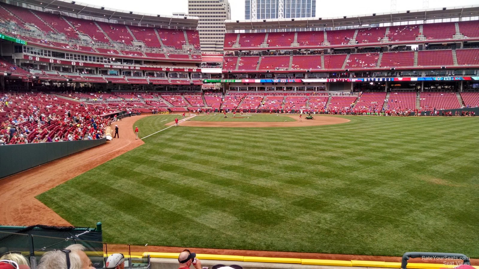 section 140, row i seat view  for baseball - great american ball park