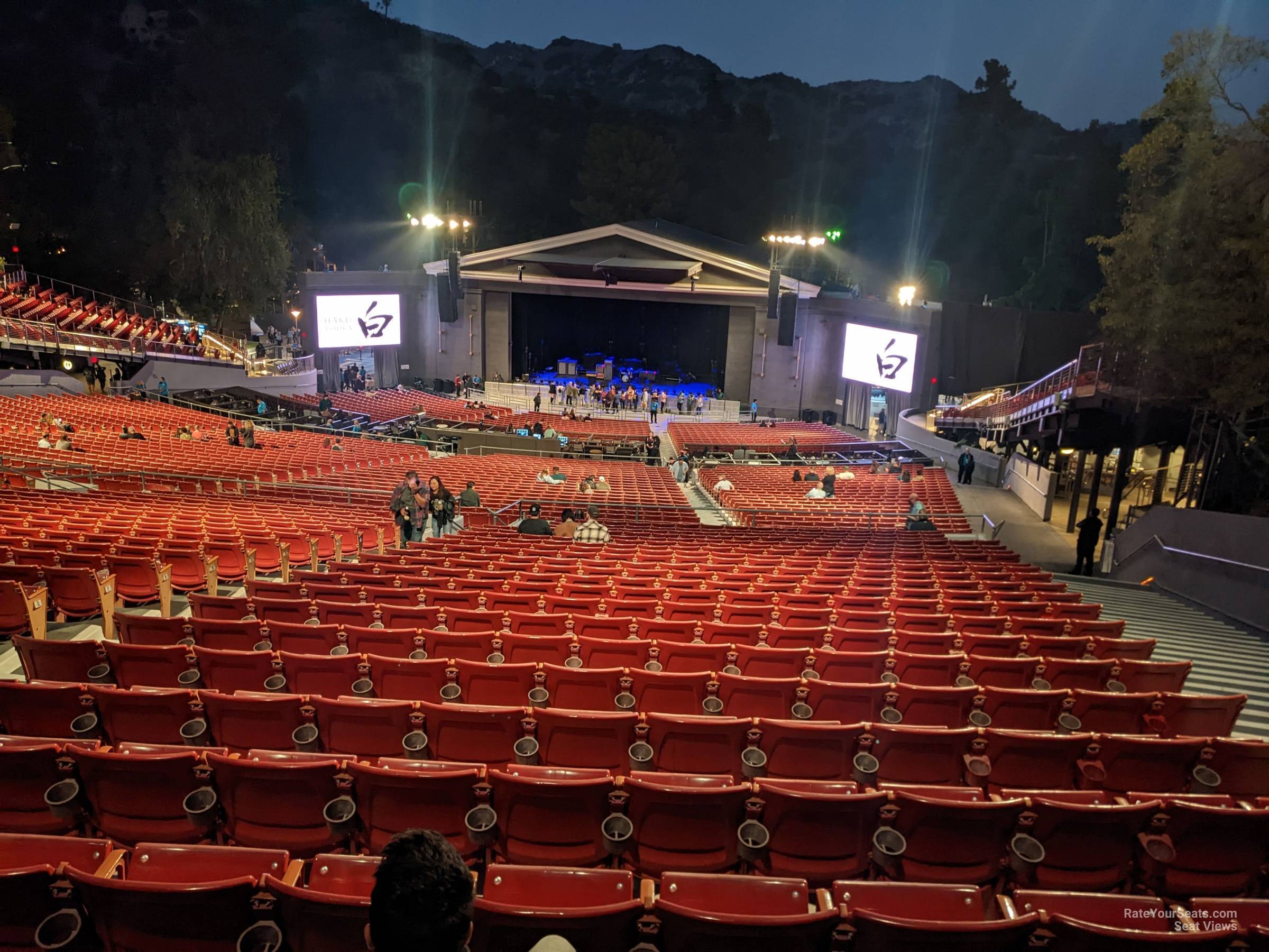 bench right, row c seat view  - greek theatre - los angeles