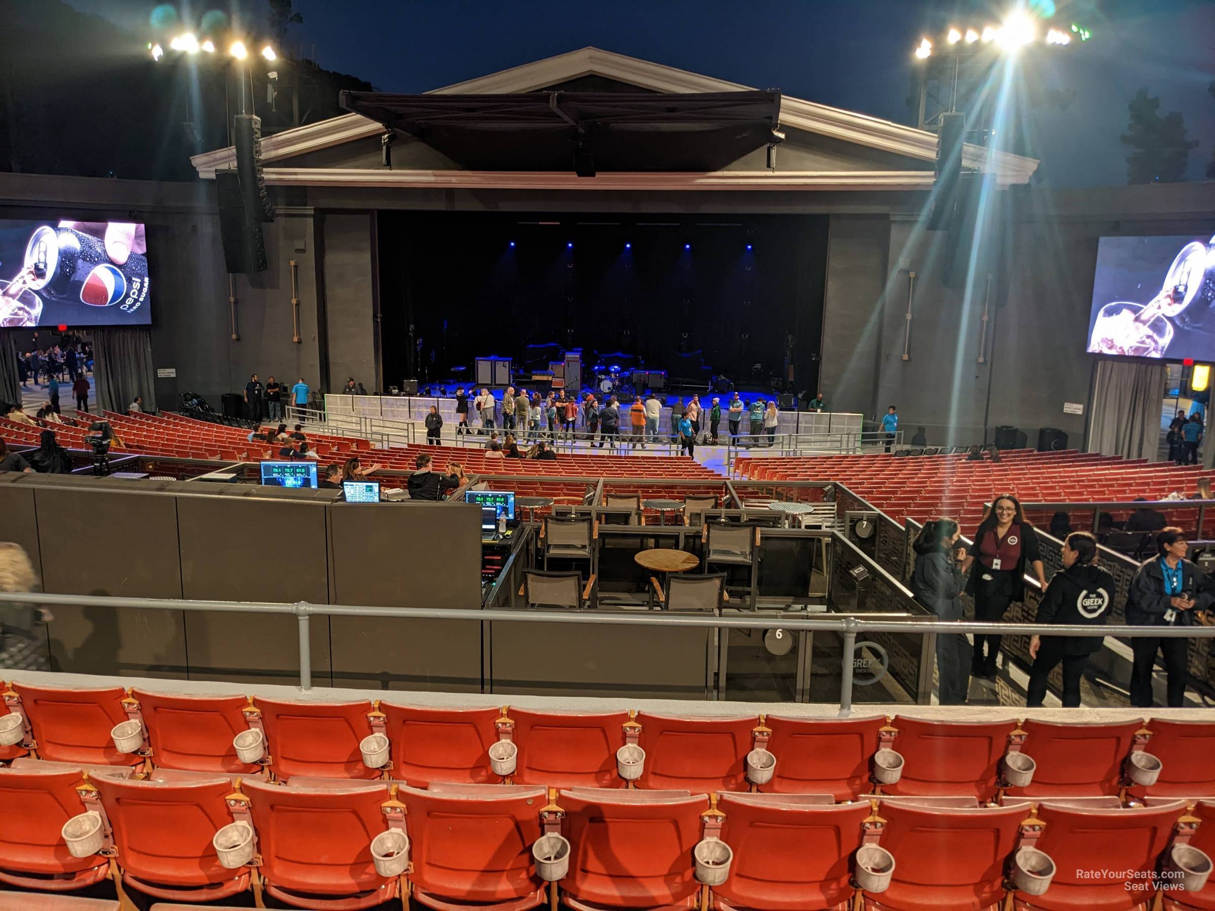 section brc, row g seat view  - greek theatre - los angeles
