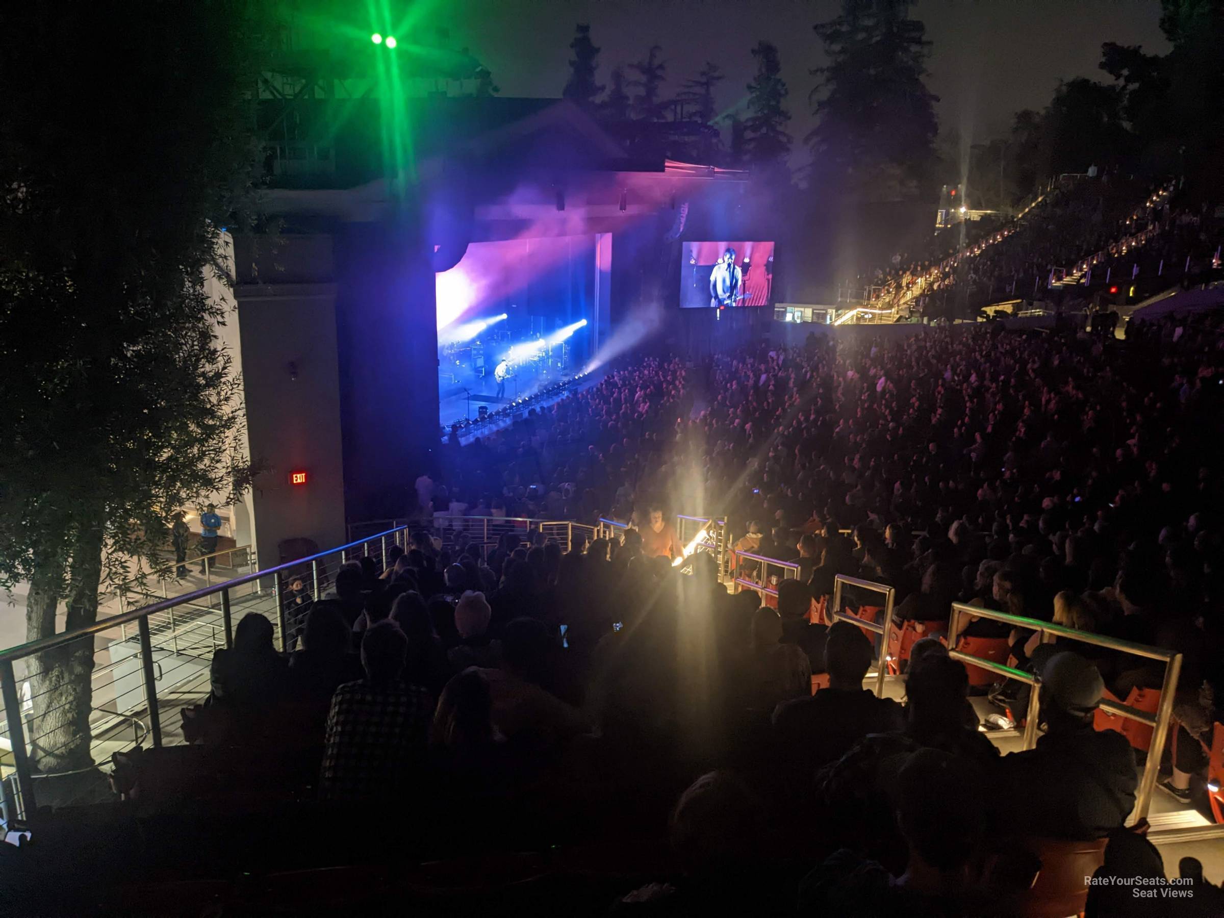 north terrace l1, row h seat view  - greek theatre - los angeles