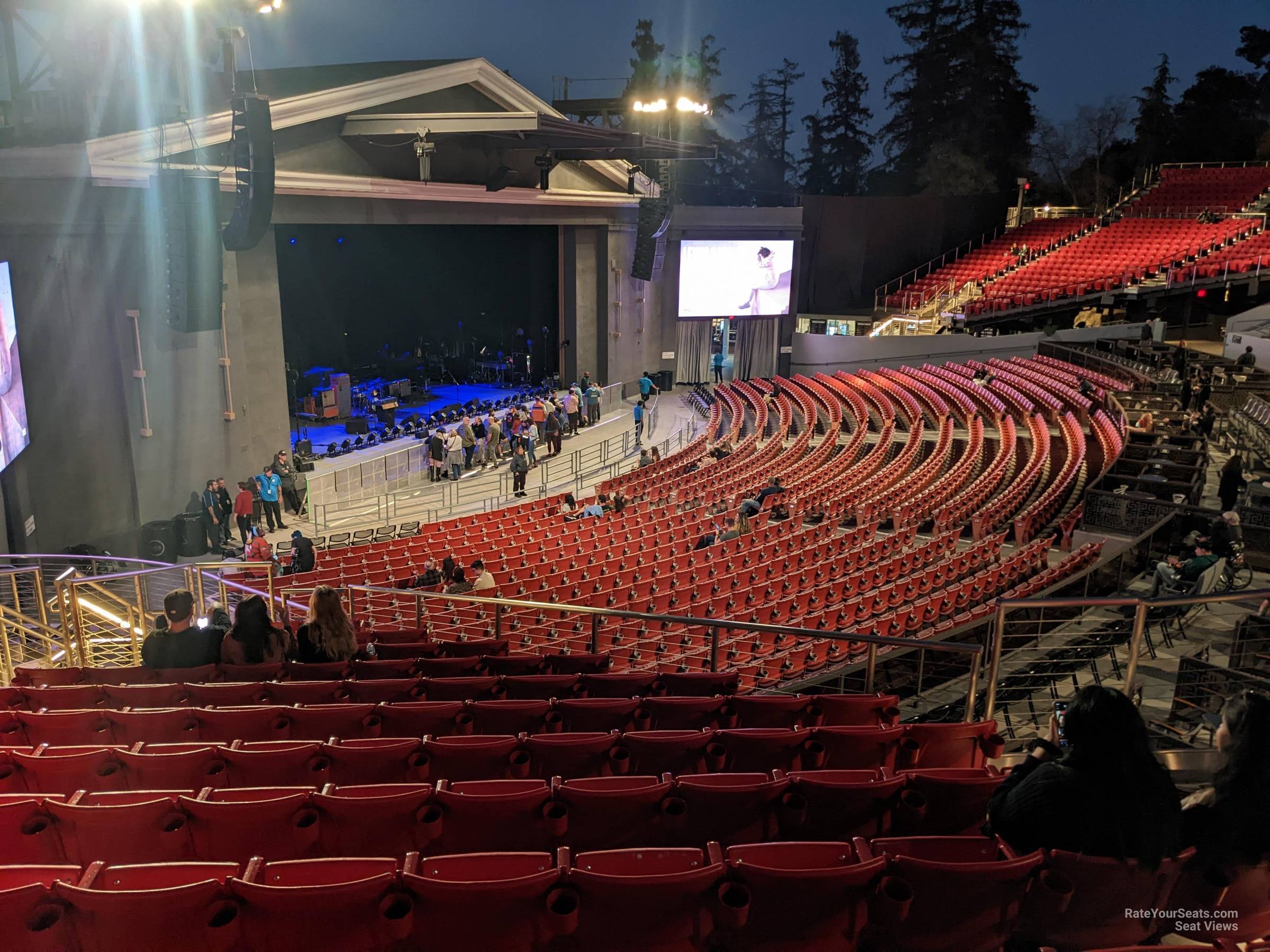 north terrace r1, row d seat view  - greek theatre - los angeles