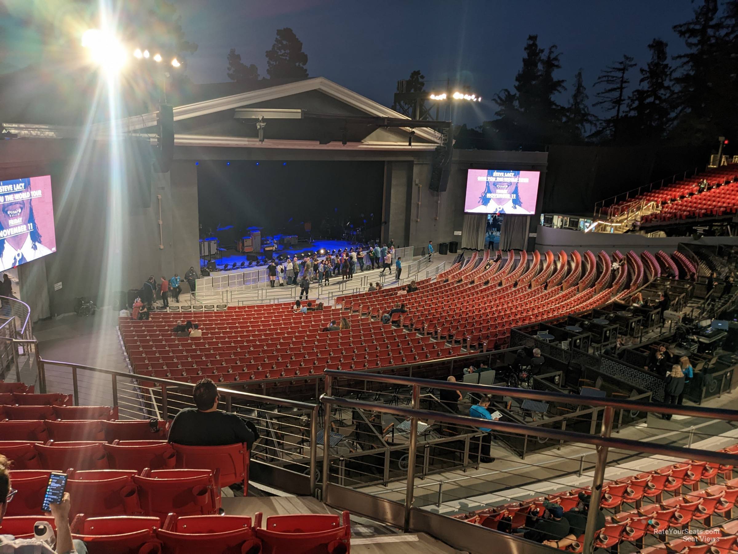 north terrace r2, row j seat view  - greek theatre - los angeles