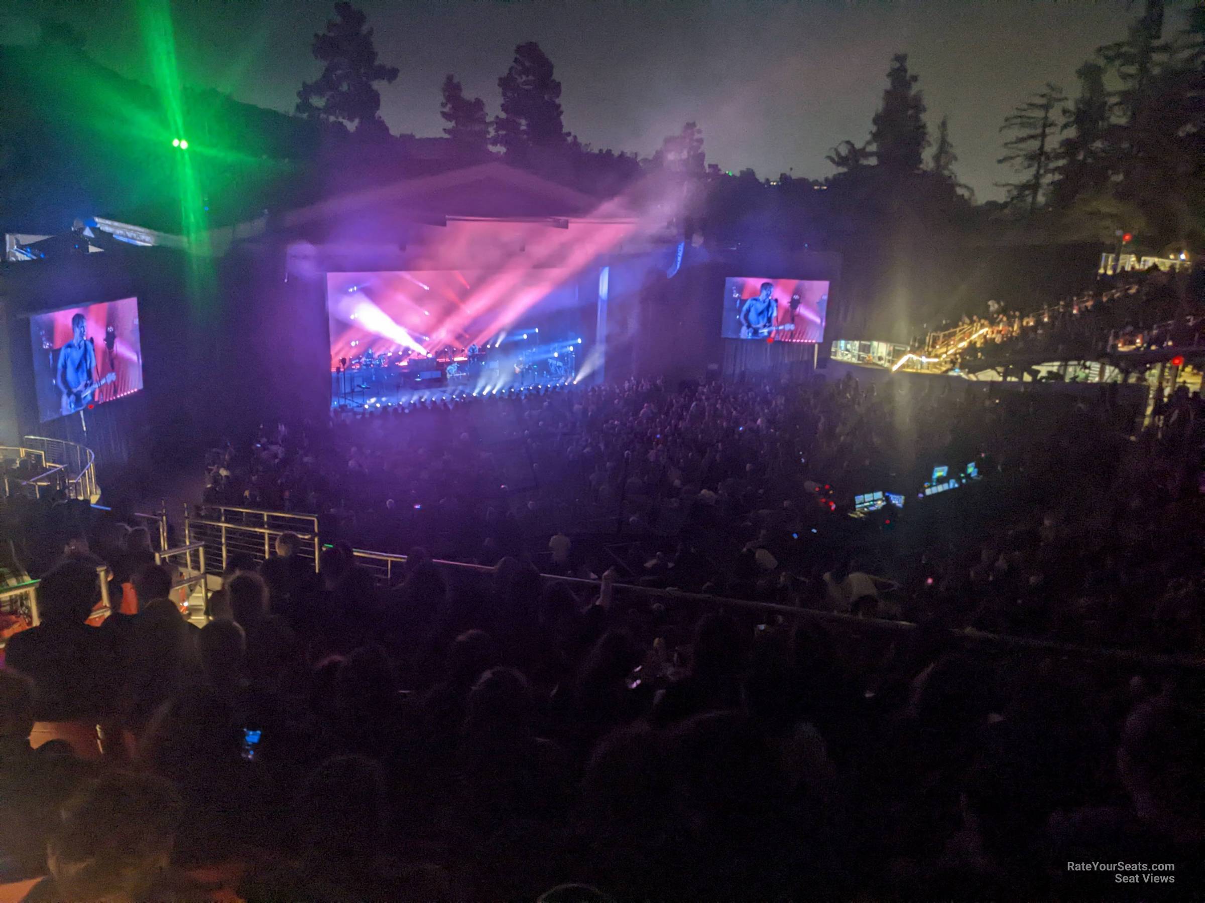 north terrace r3, row t seat view  - greek theatre - los angeles