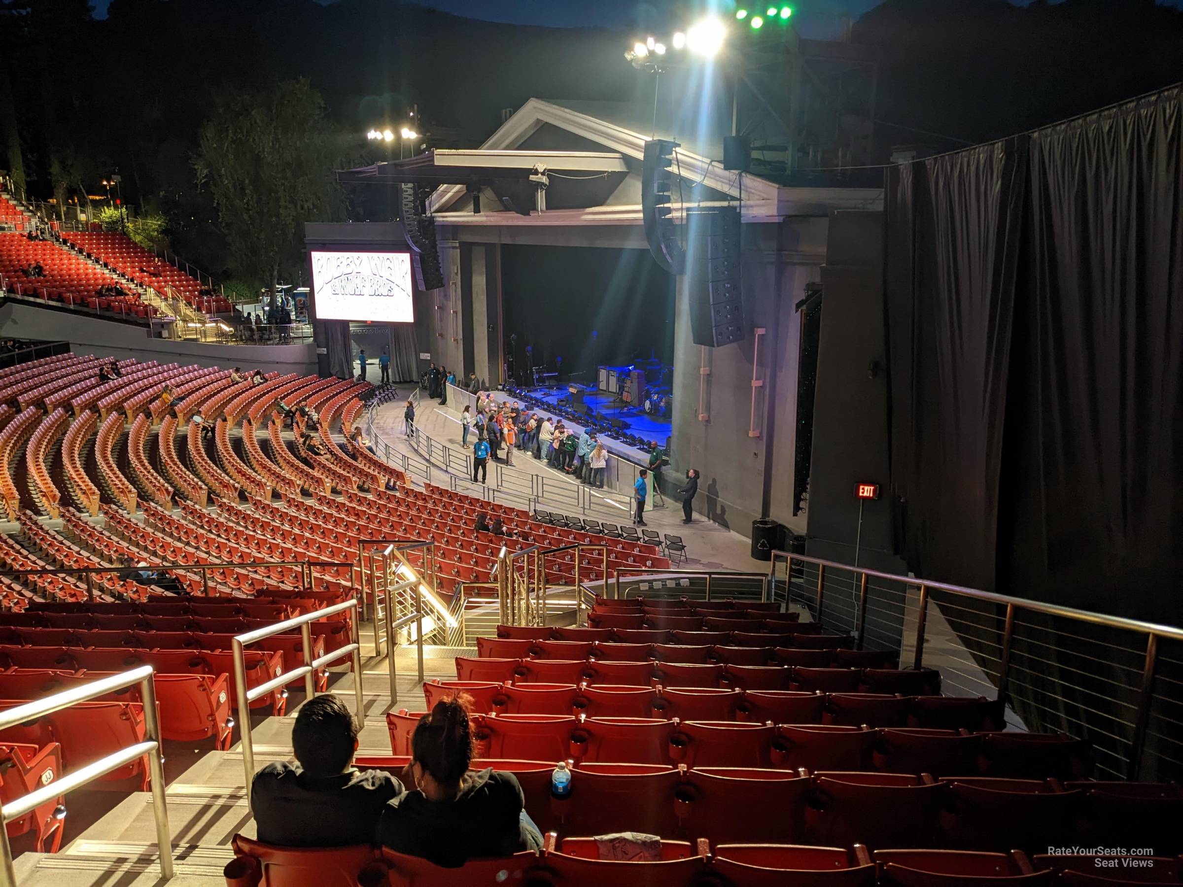south terrace l1, row f seat view  - greek theatre - los angeles