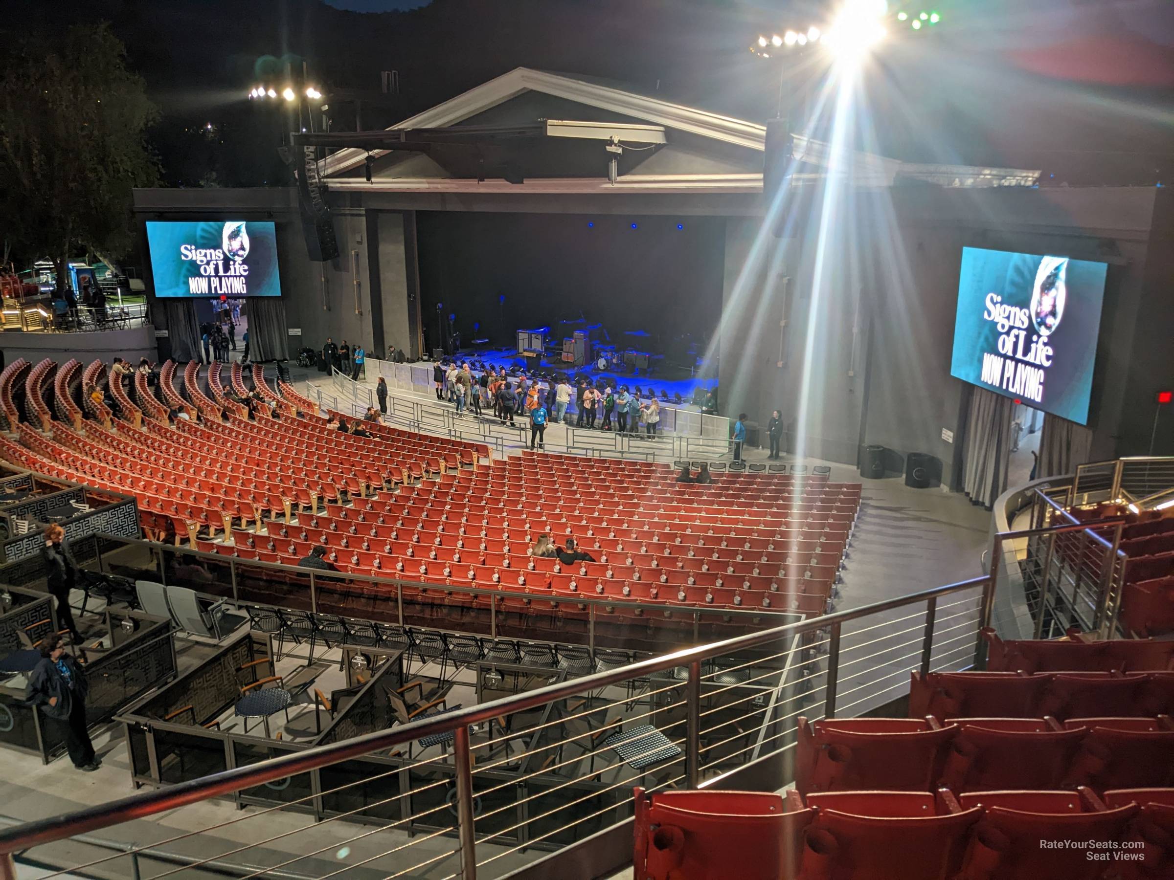 south terrace r2, row f seat view  - greek theatre - los angeles