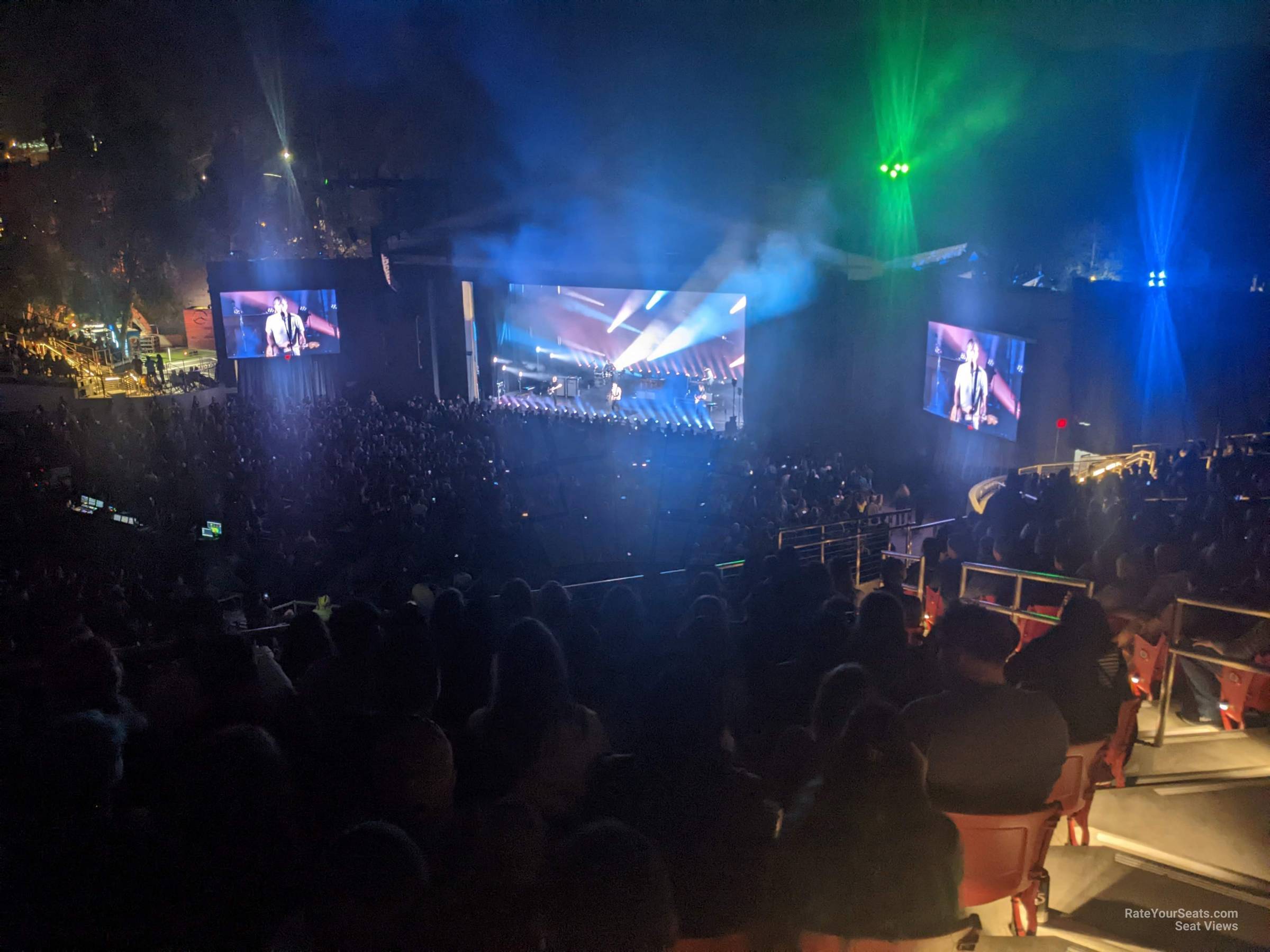 south terrace r3, row s seat view - greek theatre - los angeles