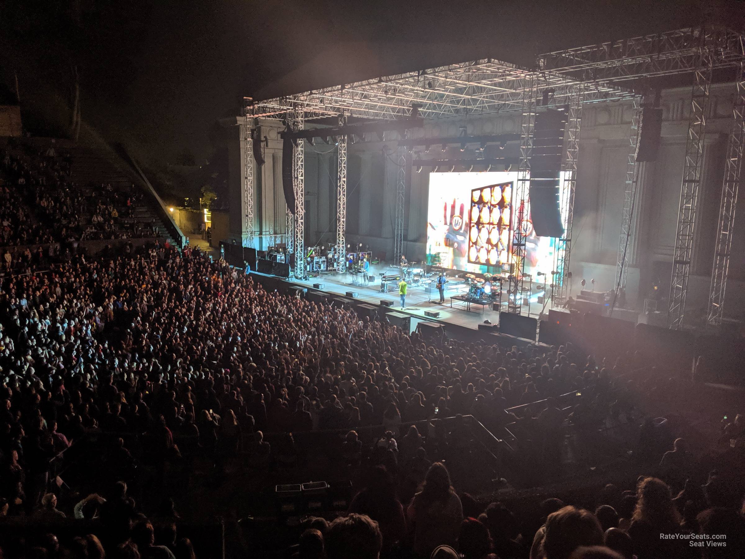 section 3, row 20 seat view  - greek theatre - berkeley