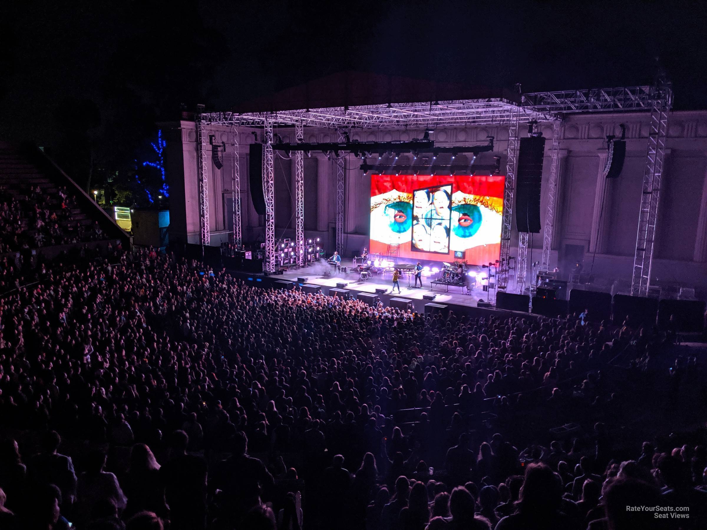 section 4, row 20 seat view  - greek theatre - berkeley