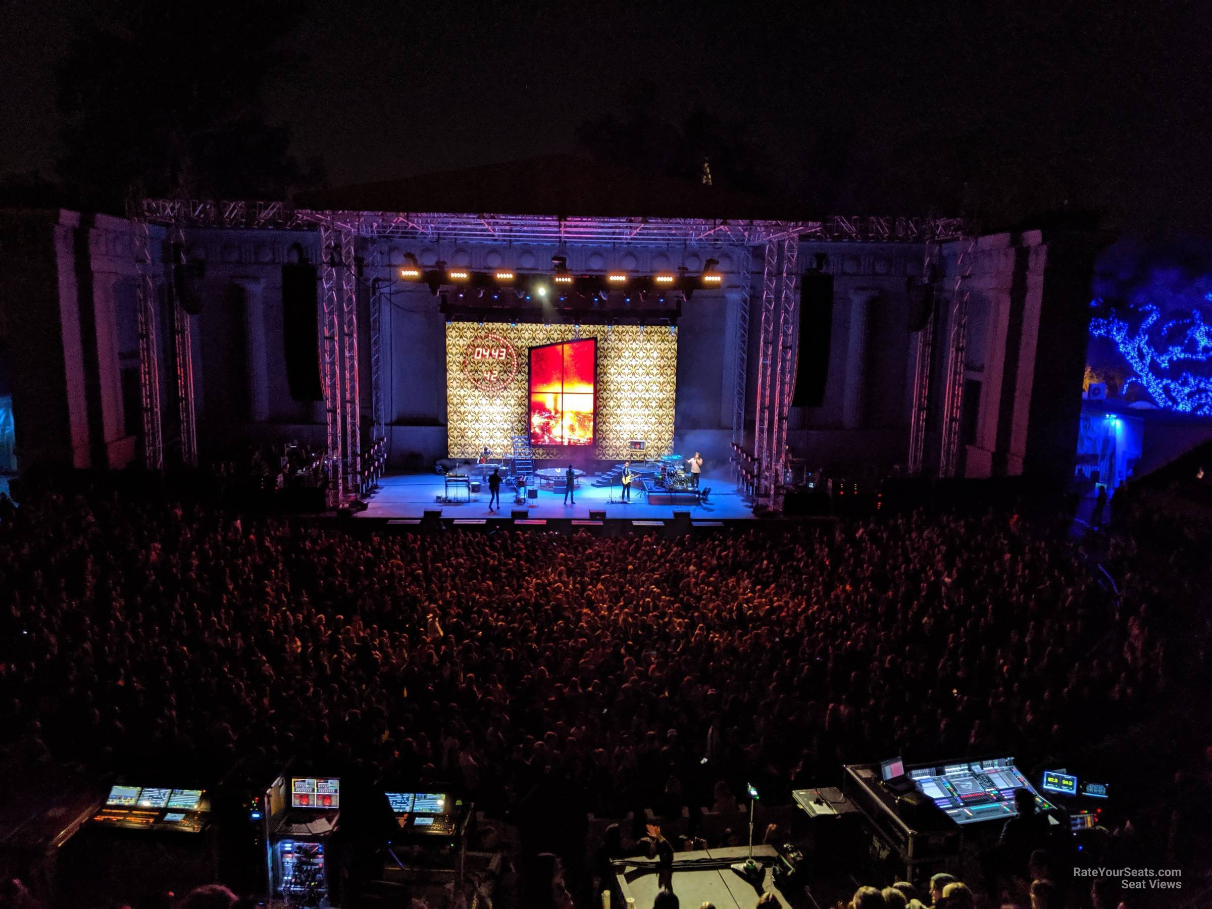 head-on concert view at Greek Theatre - Berkeley