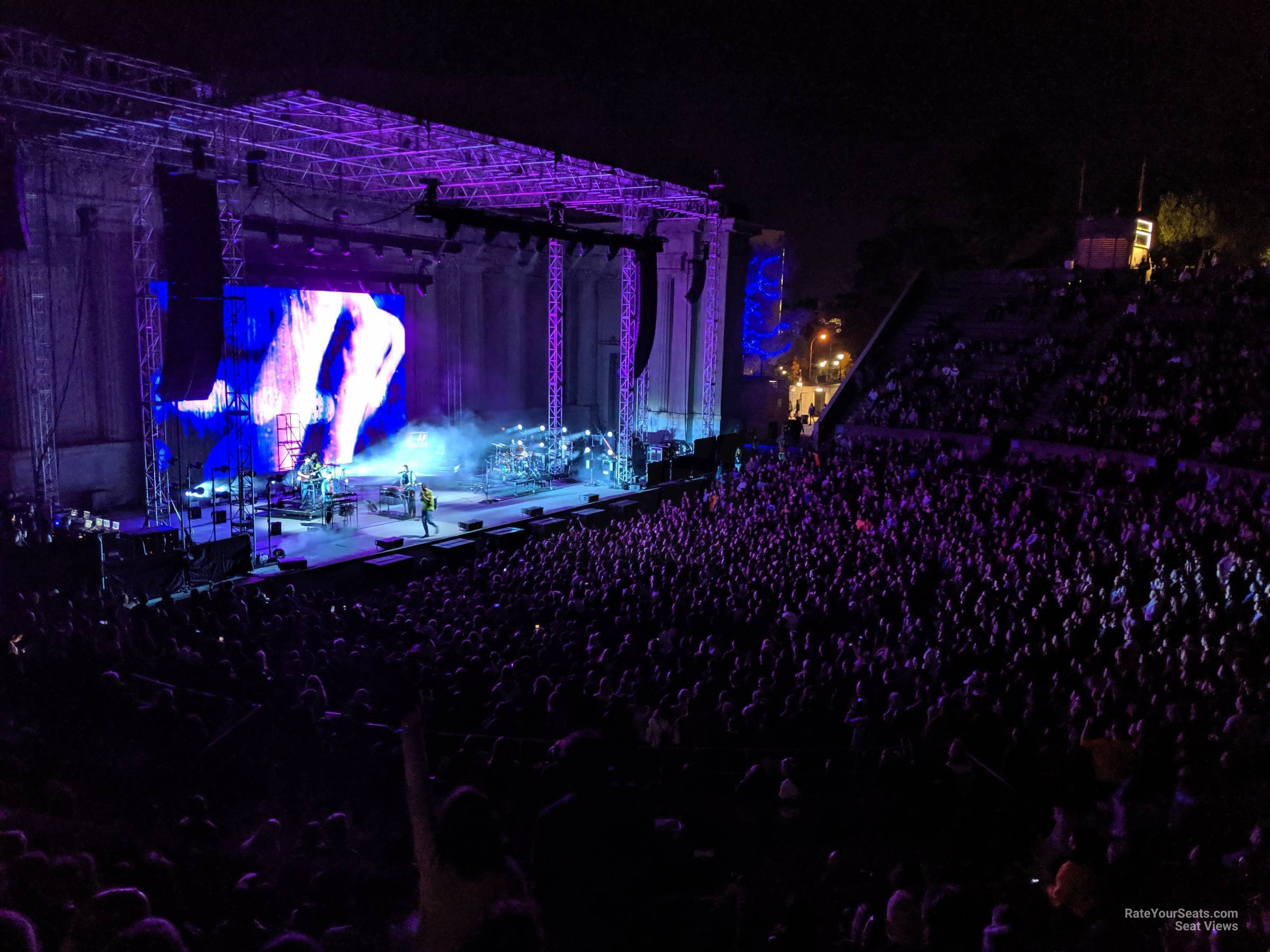 section 8, row 10 seat view  - greek theatre - berkeley