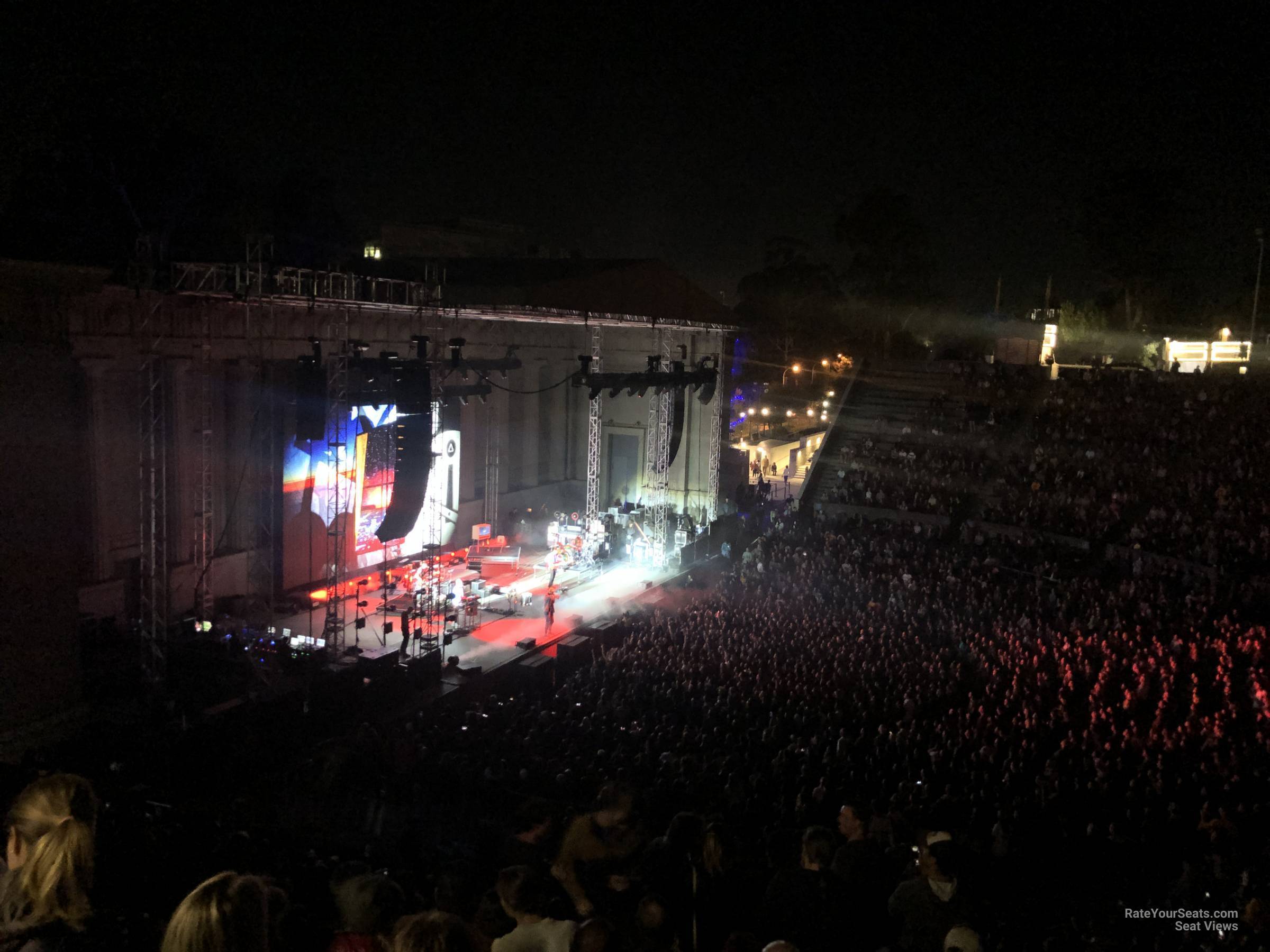 section 9, row 20 seat view  - greek theatre - berkeley