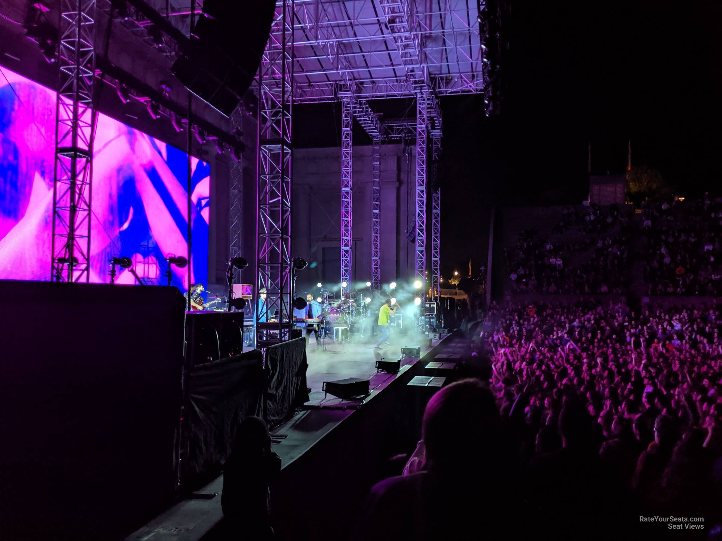 section f, row 5 seat view  - greek theatre - berkeley