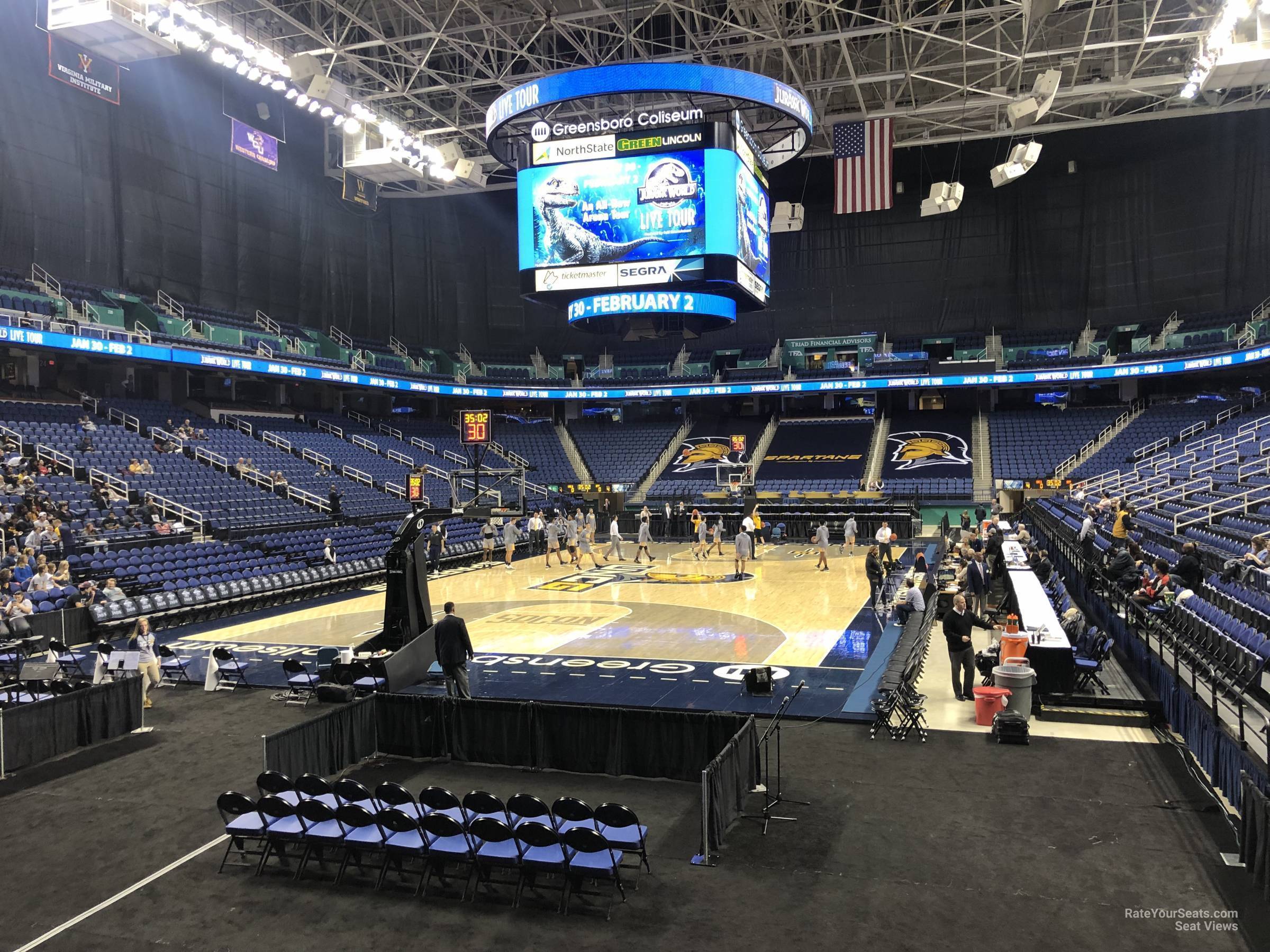 Greensboro Coliseum Section 102 UNC Greensboro Basketball