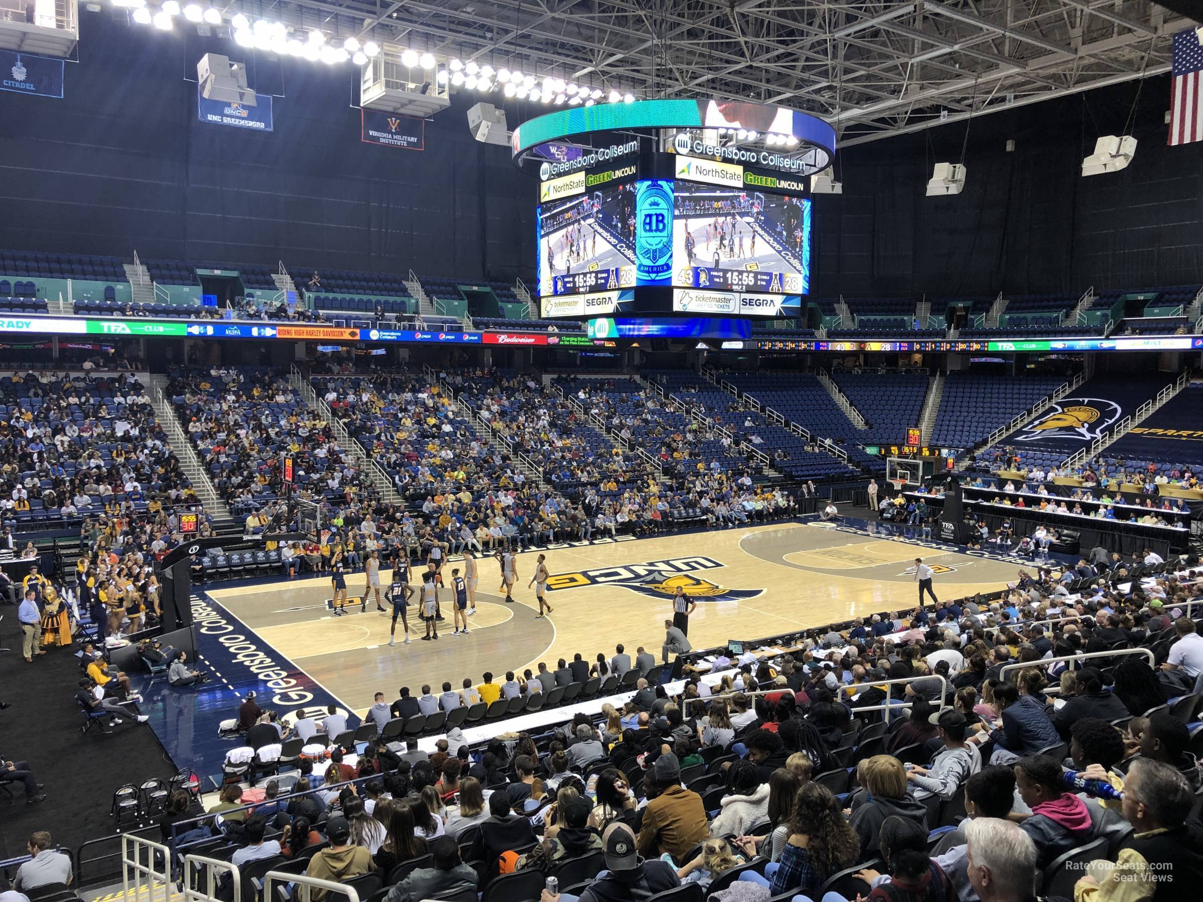 section 106, row ss seat view  for basketball - first horizon coliseum