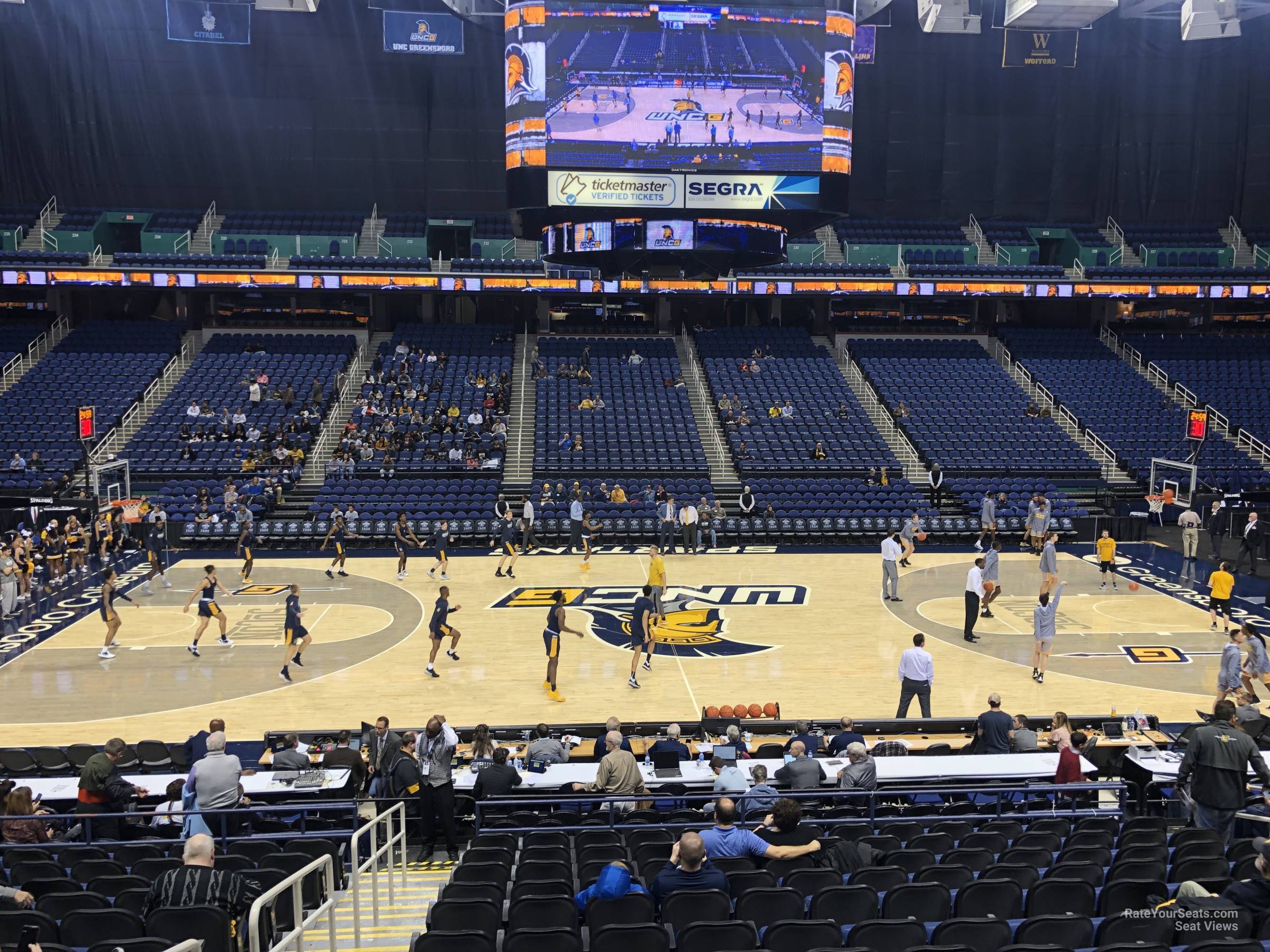 Greensboro Coliseum Section 109 UNC Greensboro Basketball