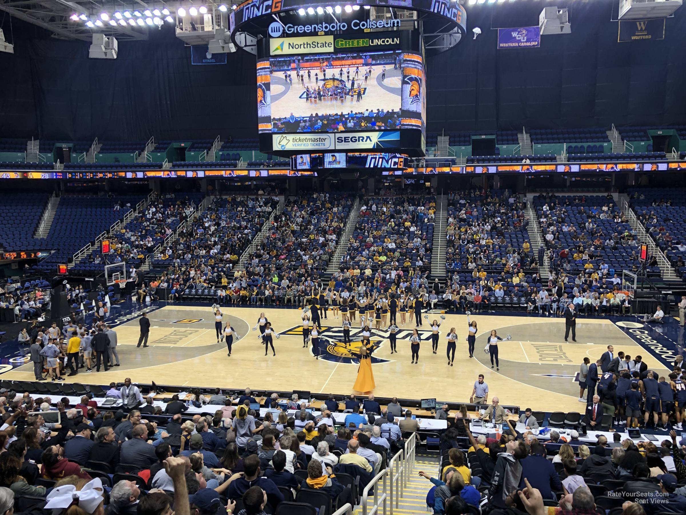 section 110, row ss seat view  for basketball - first horizon coliseum