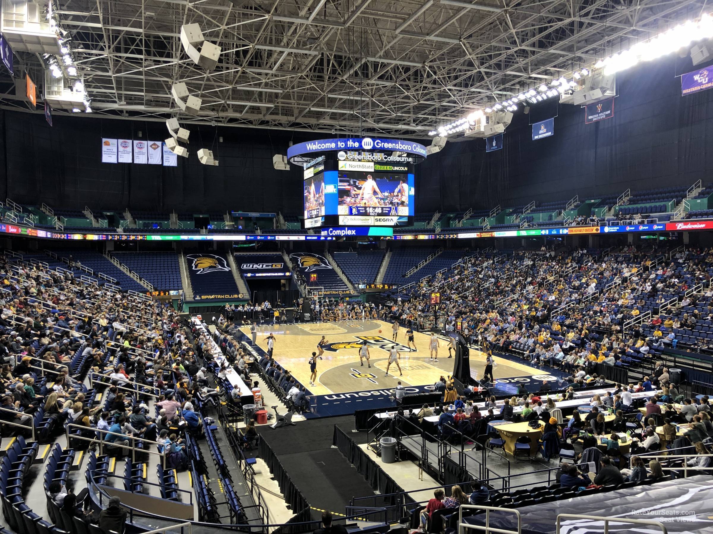 section 115, row ss seat view  for basketball - first horizon coliseum