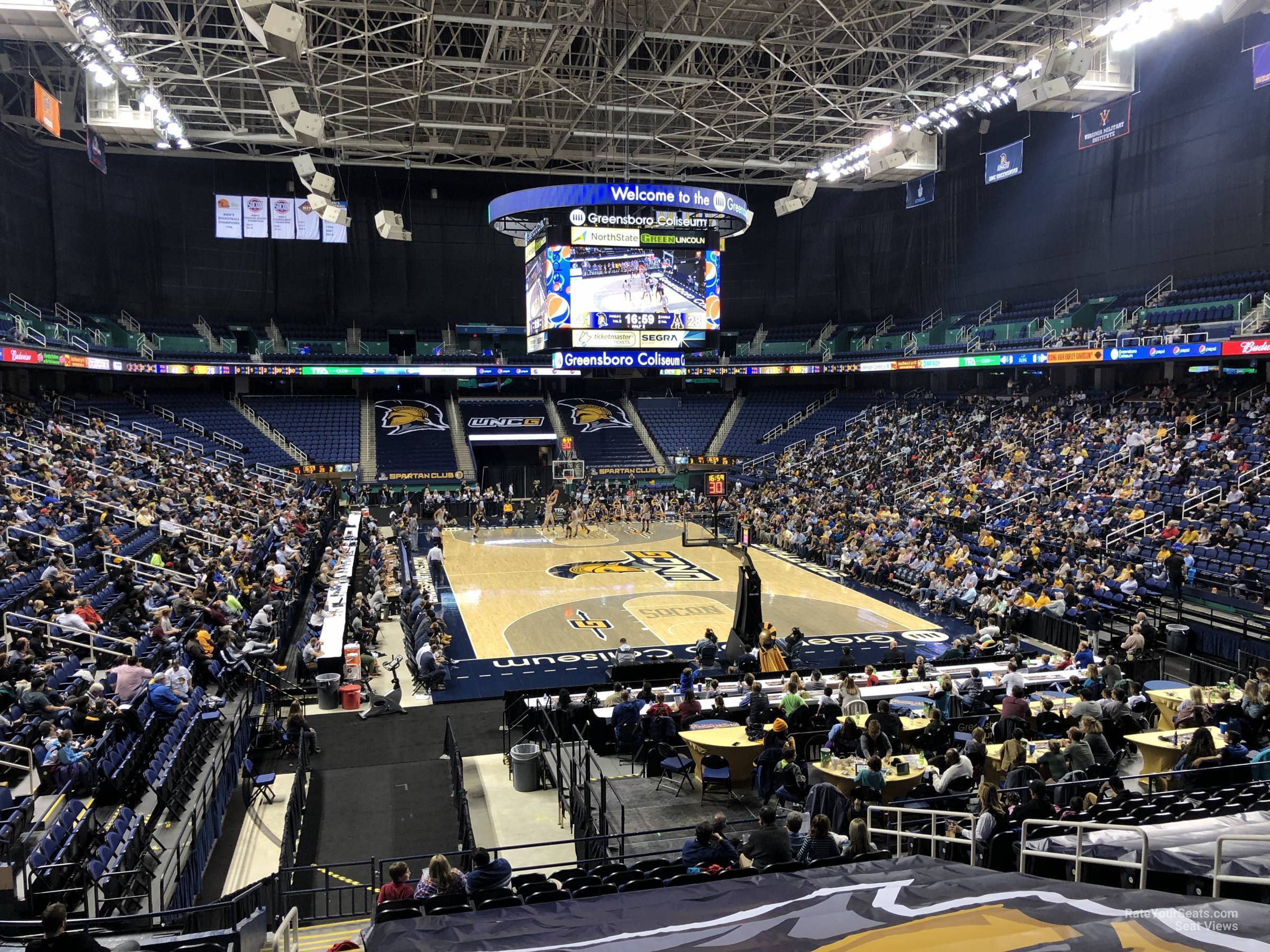 section 116, row ss seat view  for basketball - greensboro coliseum