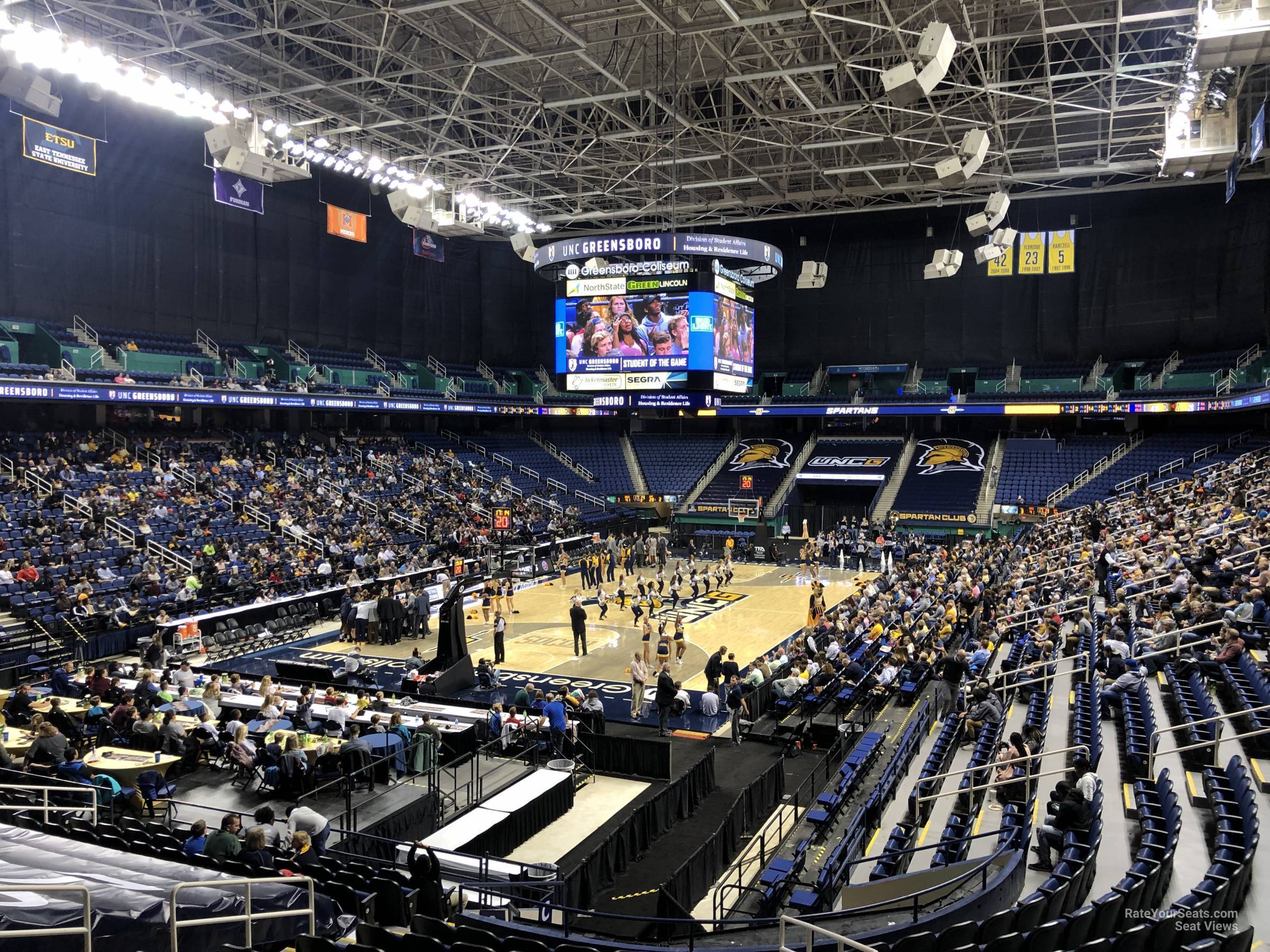 section 119, row ss seat view  for basketball - greensboro coliseum