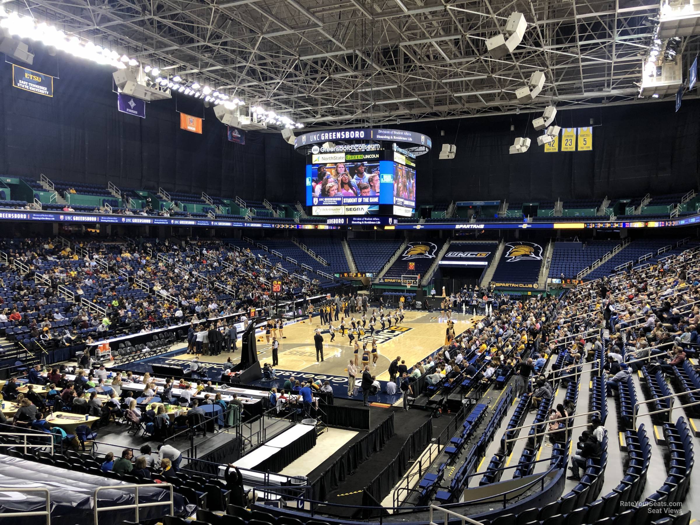 section 119, row ss seat view  for basketball - first horizon coliseum