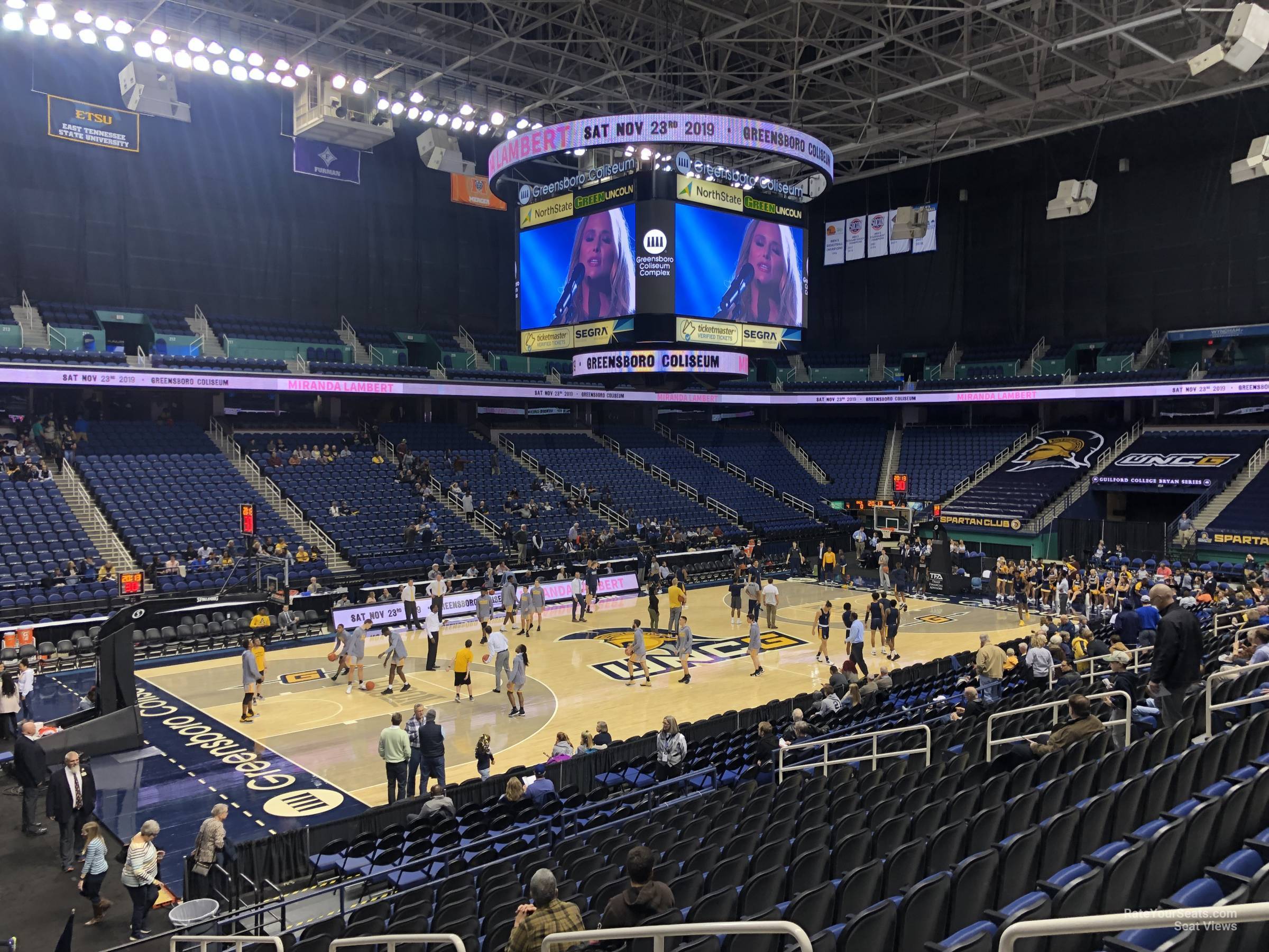 section 122, row pp seat view  for basketball - first horizon coliseum
