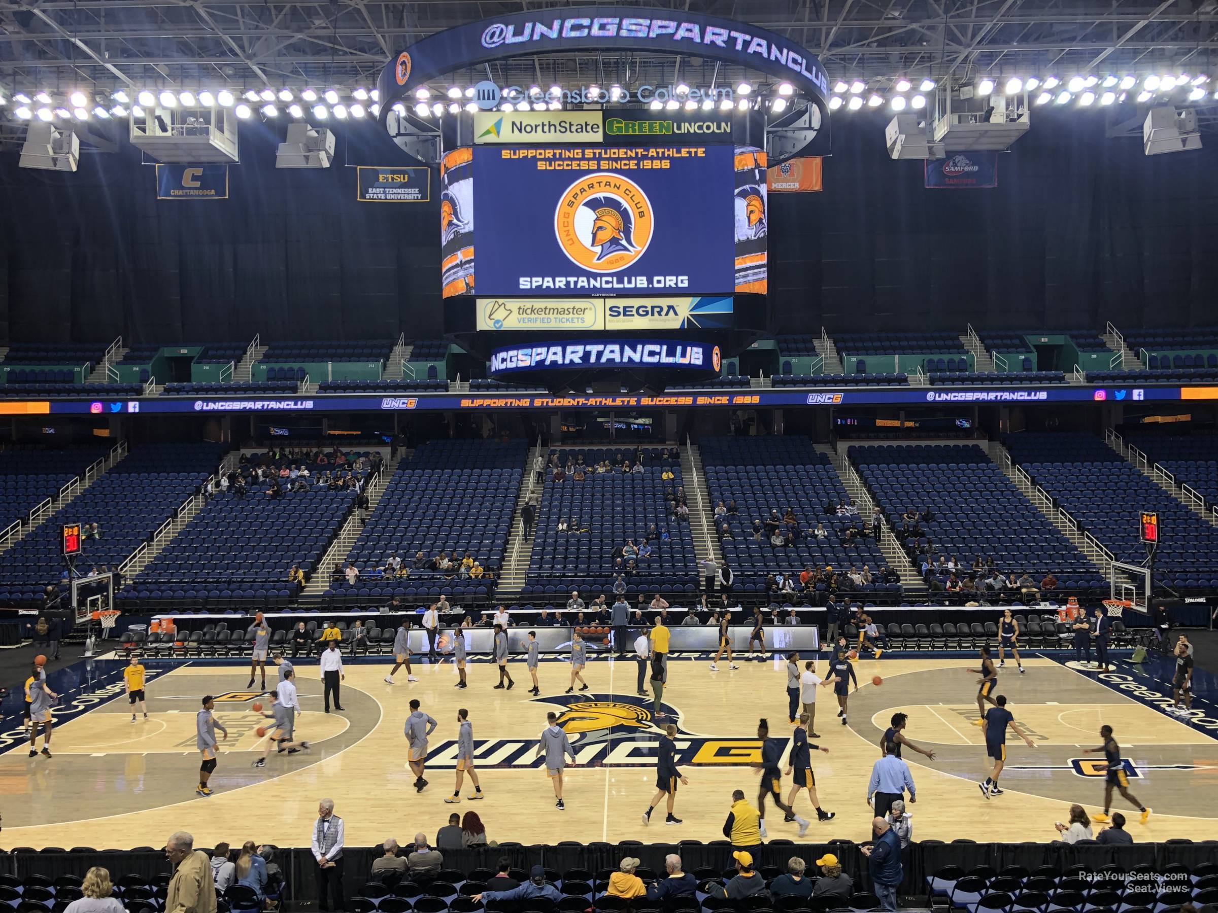 Greensboro Coliseum Section 125 UNC Greensboro Basketball