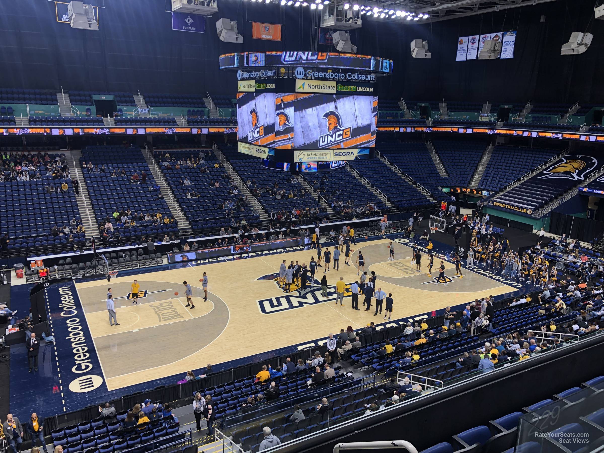 Greensboro Coliseum Section 229 UNC Greensboro Basketball