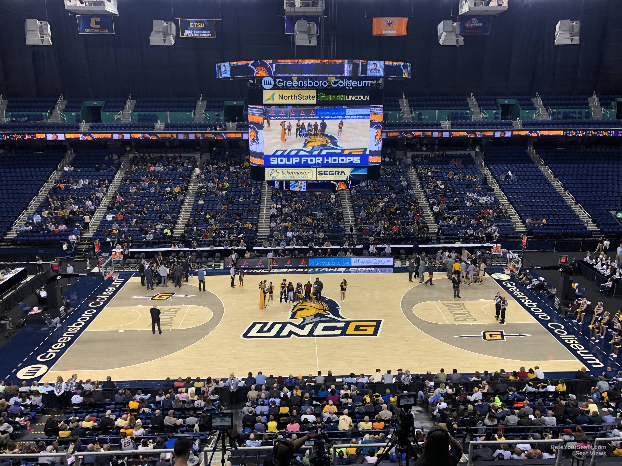 section 231, row g seat view  for basketball - greensboro coliseum