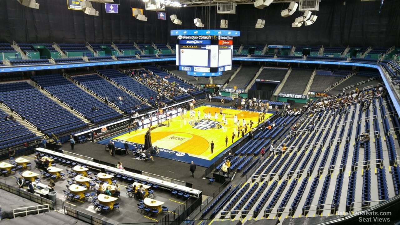 Section 225 at Greensboro Coliseum UNC Greensboro Basketball