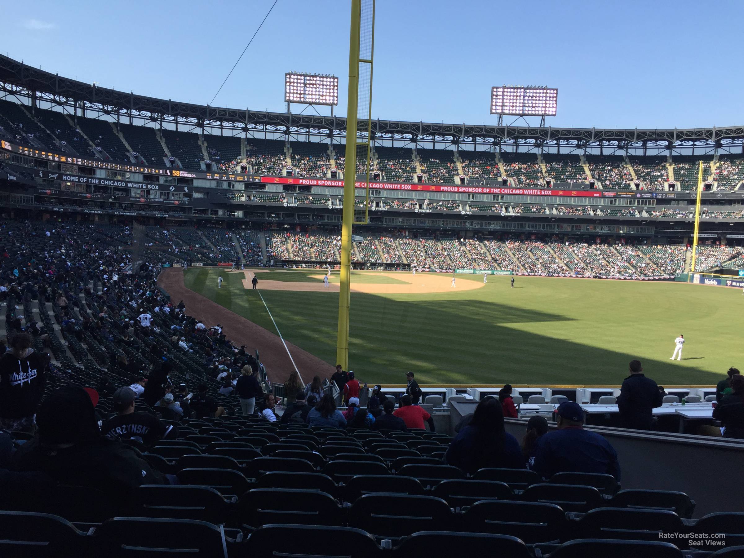 section 108, row 20 seat view  - rate field