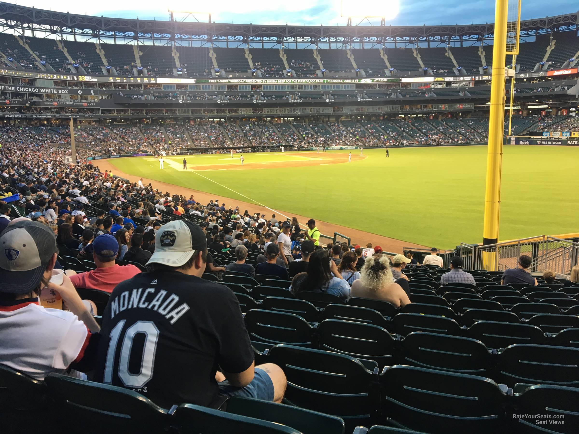 section 109, row 24 seat view  - guaranteed rate field