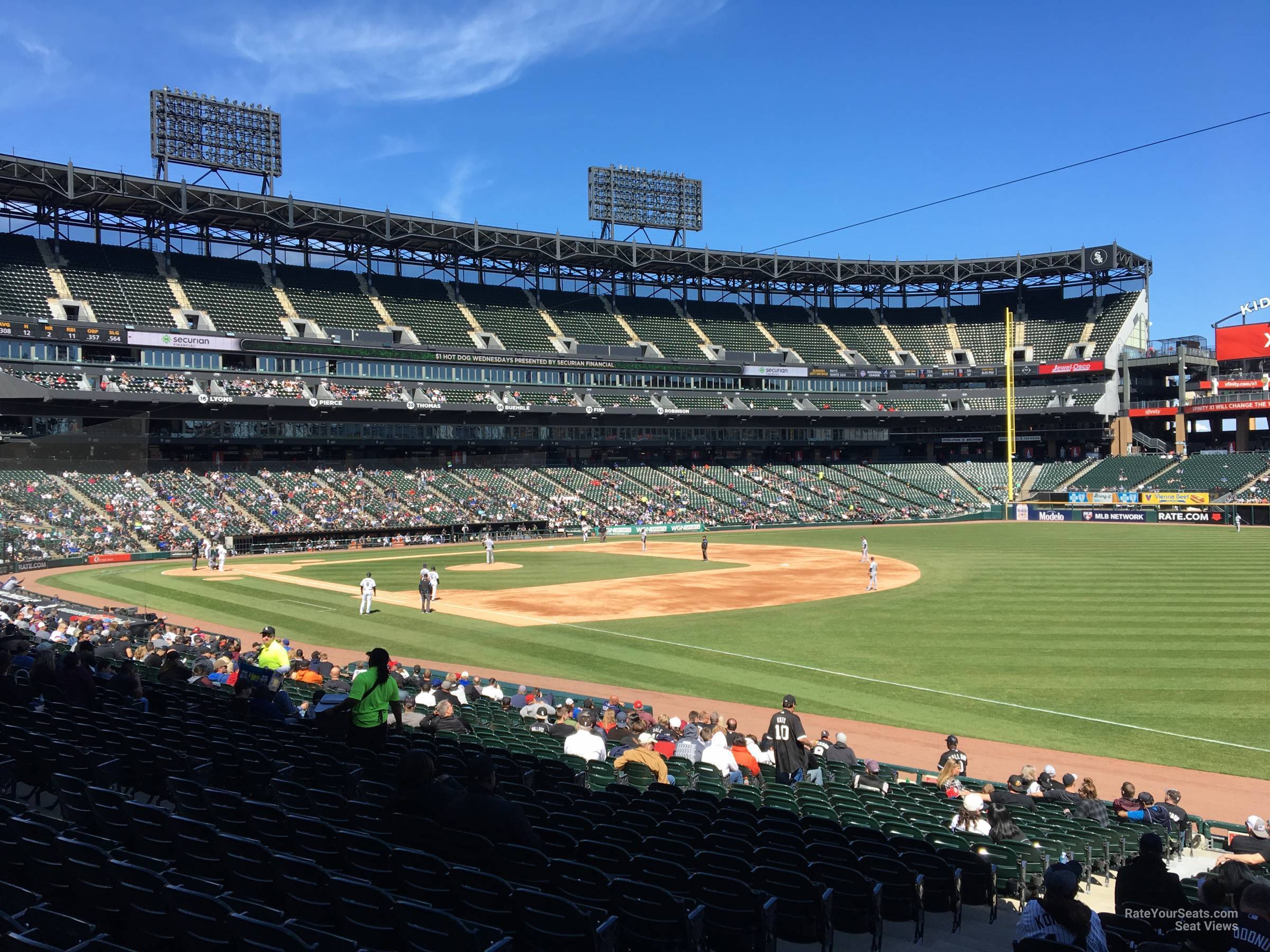 section 115, row 25 seat view  - guaranteed rate field