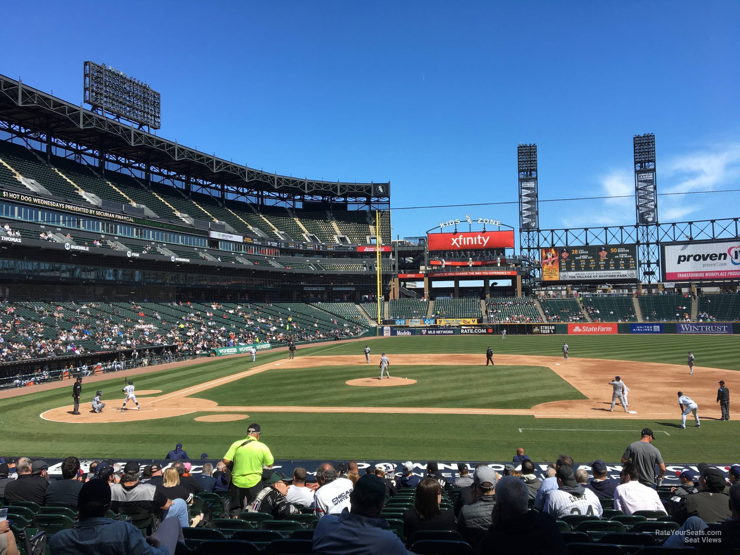 section 125, row 25 seat view  - rate field