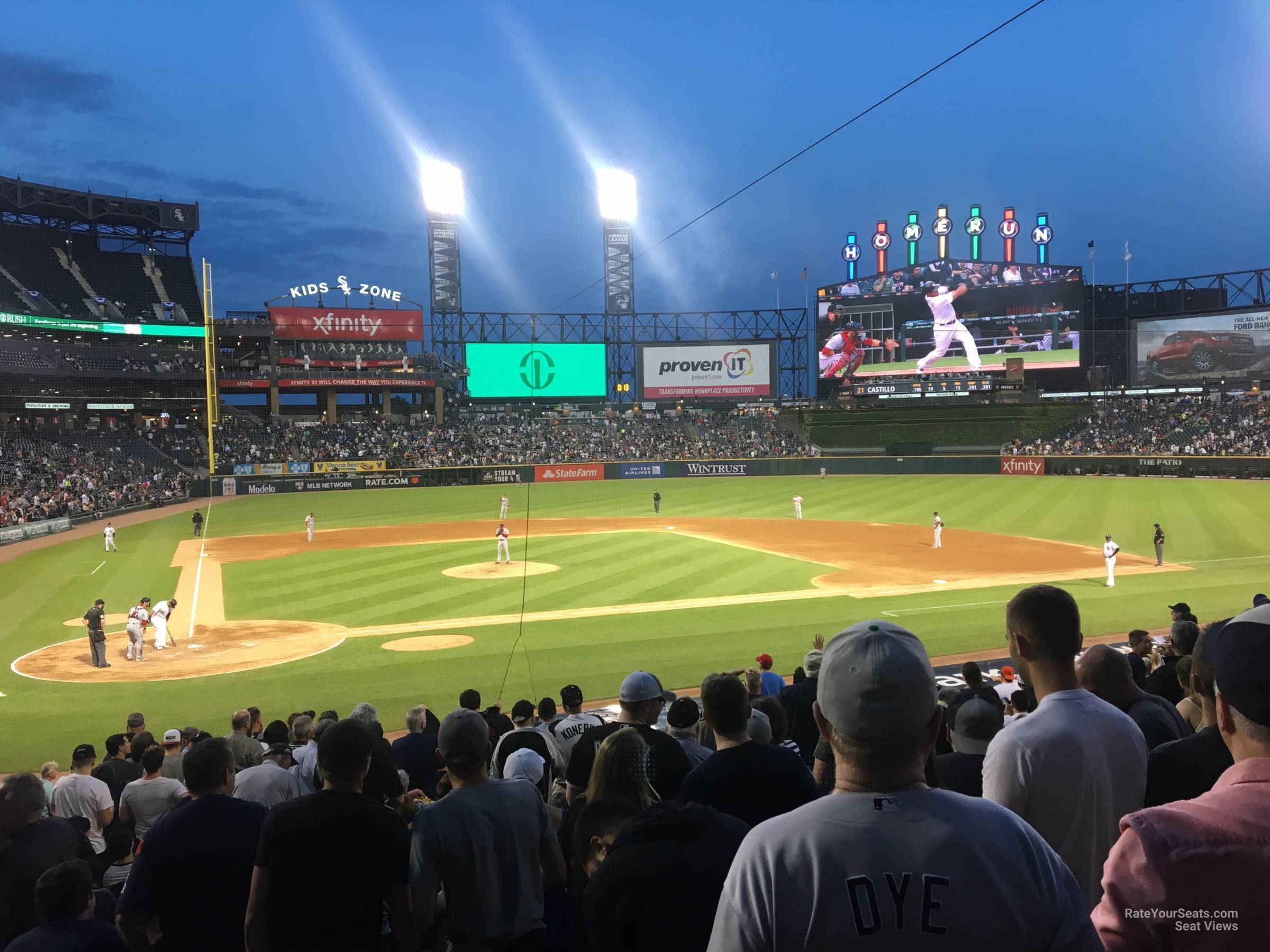 section 128, row 24 seat view  - guaranteed rate field