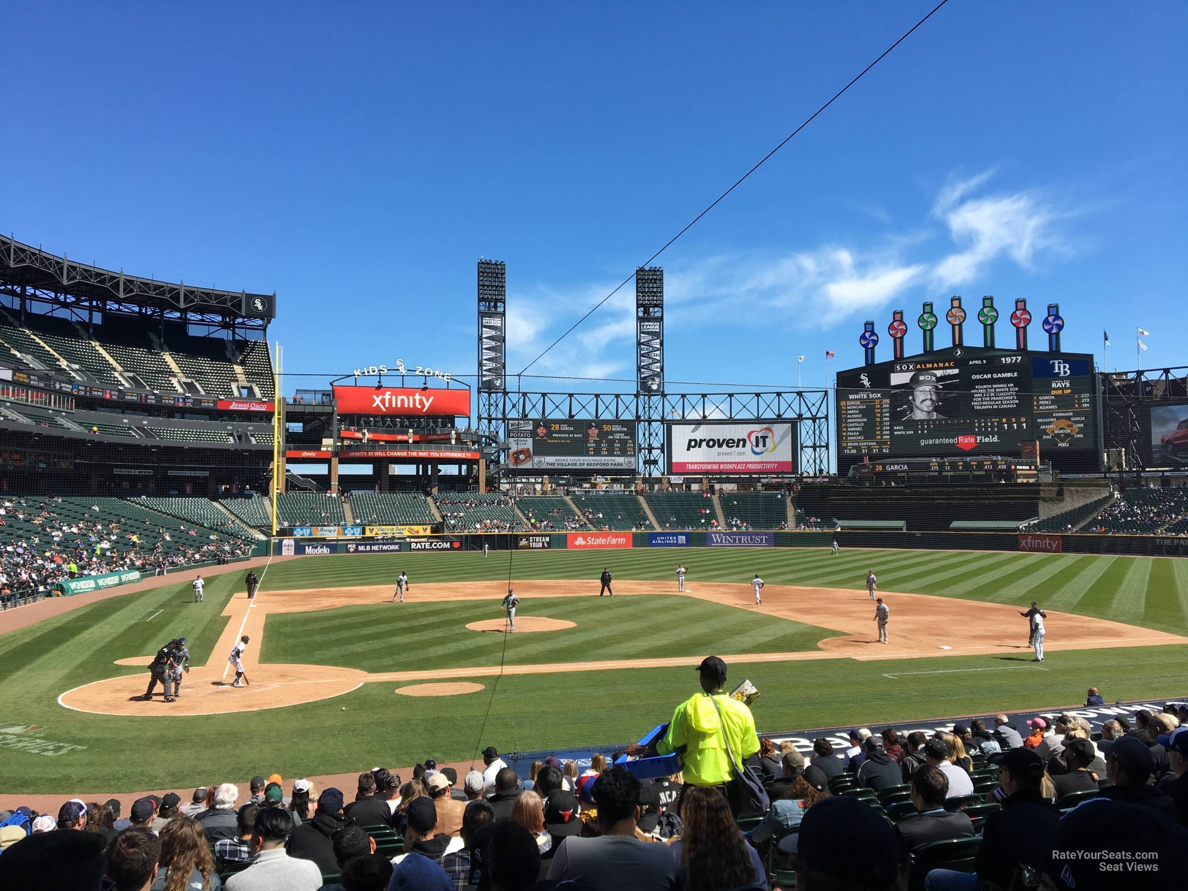 section 128, row 25 seat view  - guaranteed rate field