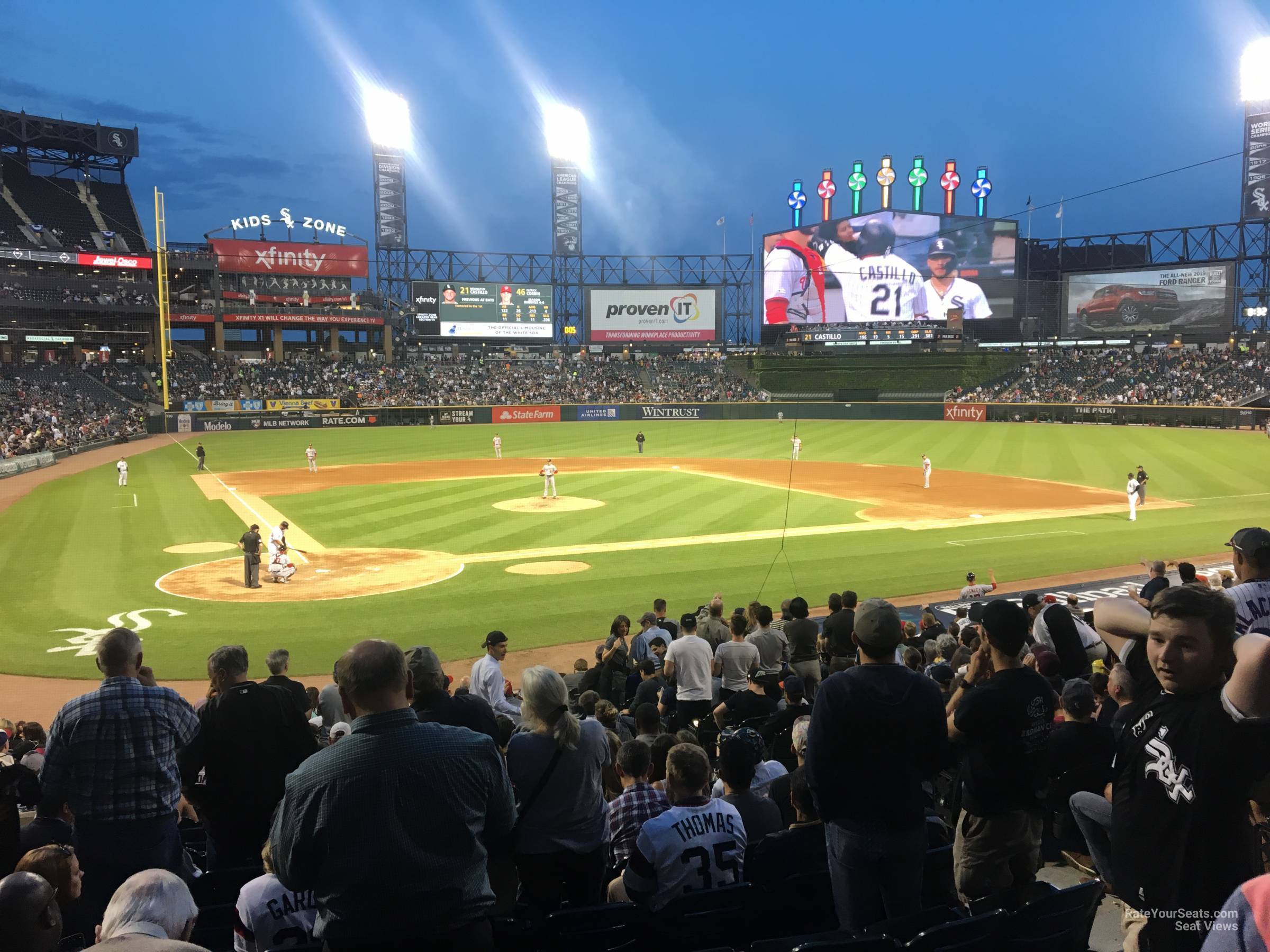 section 129, row 24 seat view  - guaranteed rate field