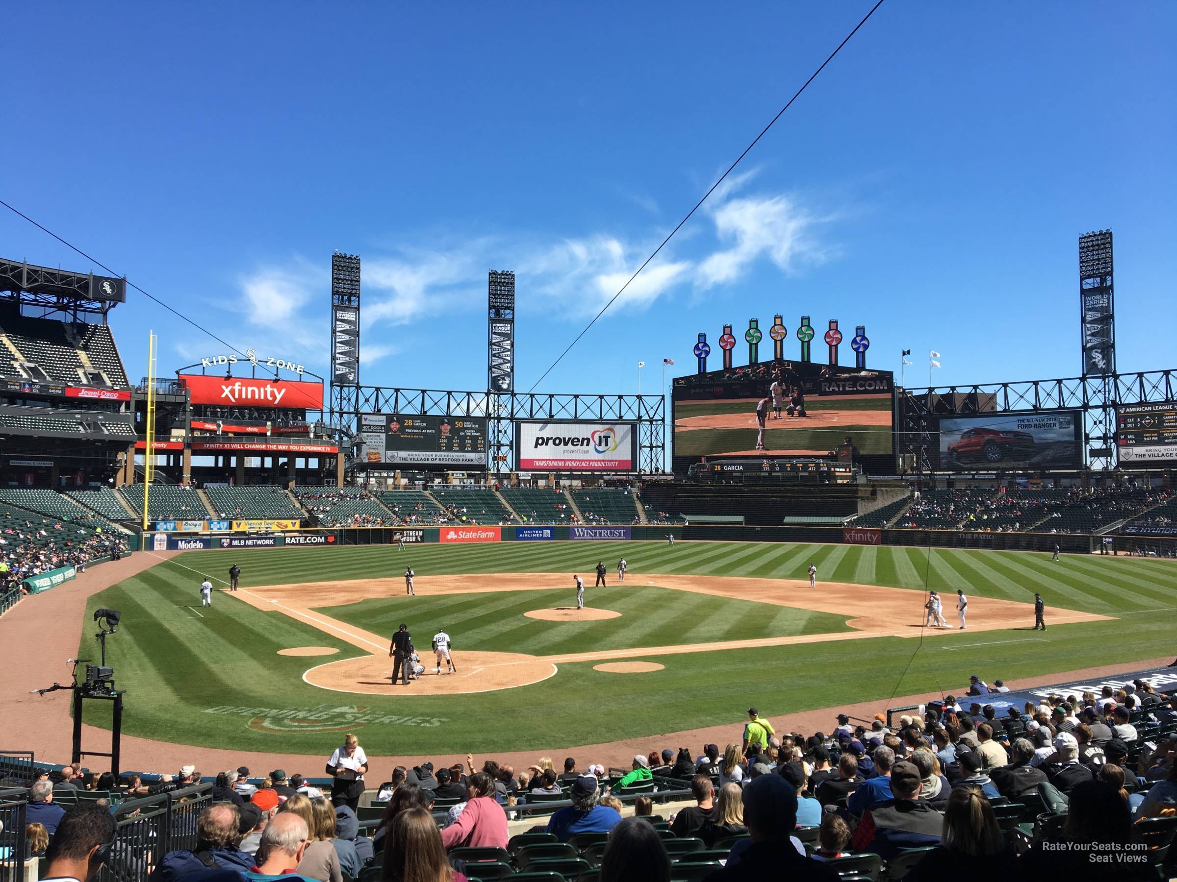 section 130, row 25 seat view  - guaranteed rate field