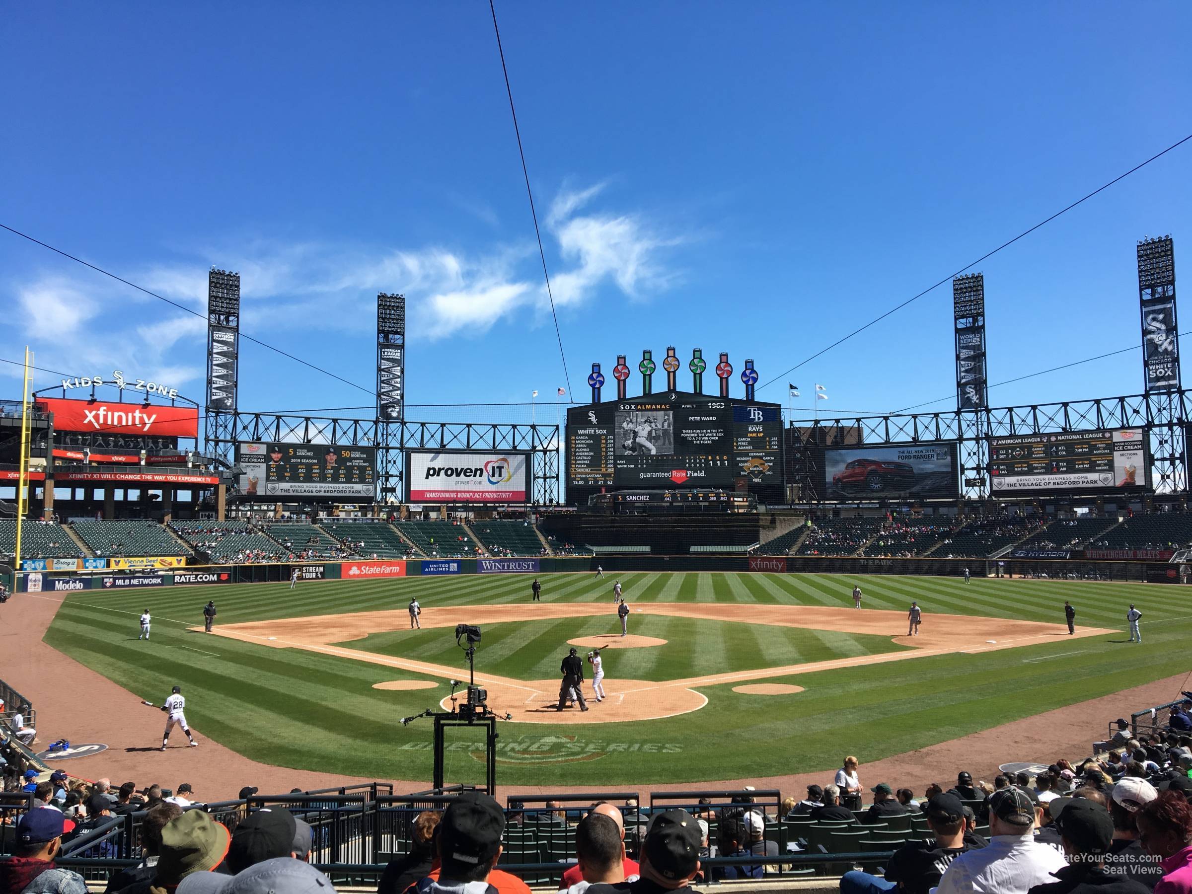 section 132, row 25 seat view  - guaranteed rate field