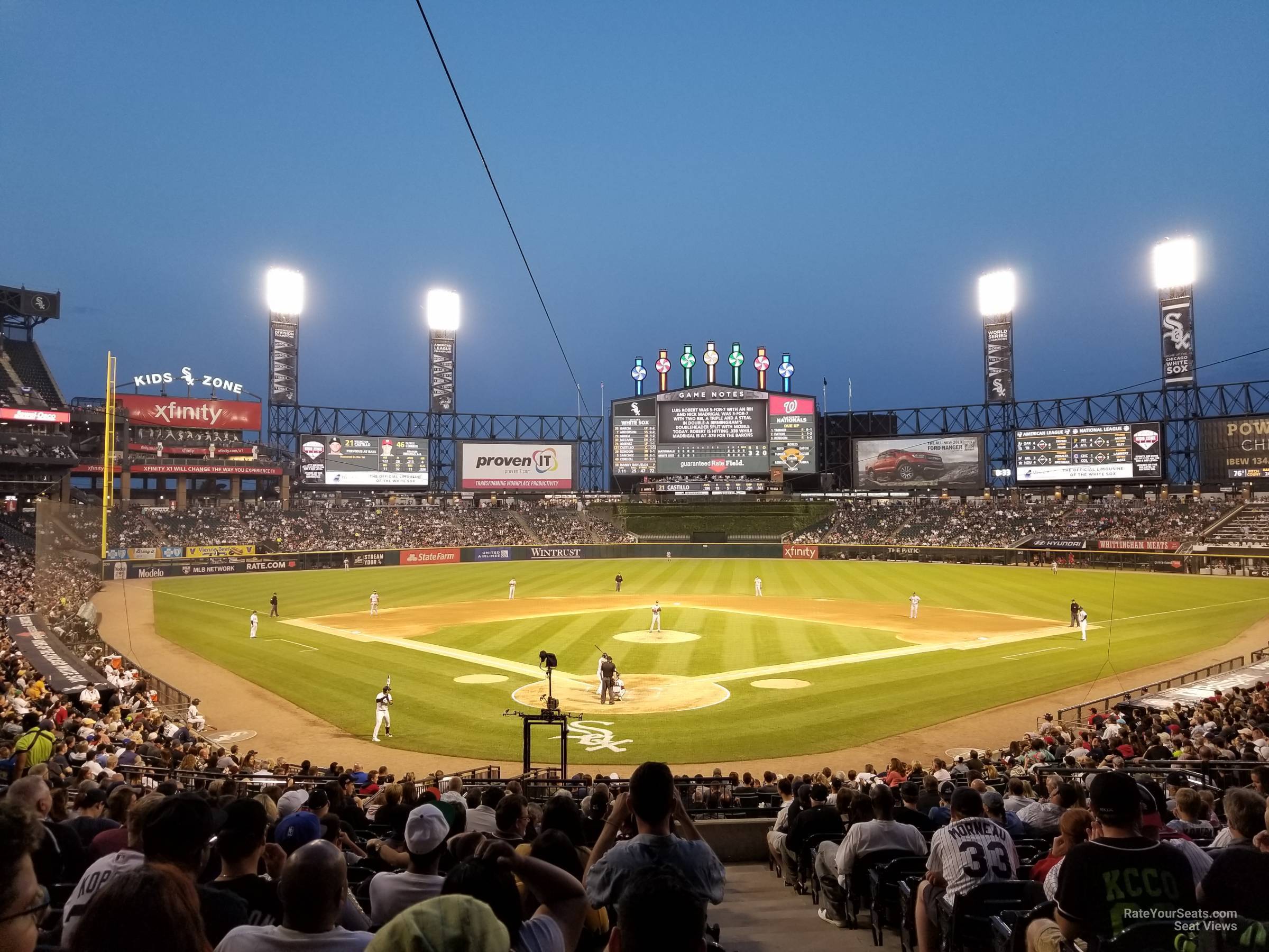 section 132, row 32 seat view  - guaranteed rate field